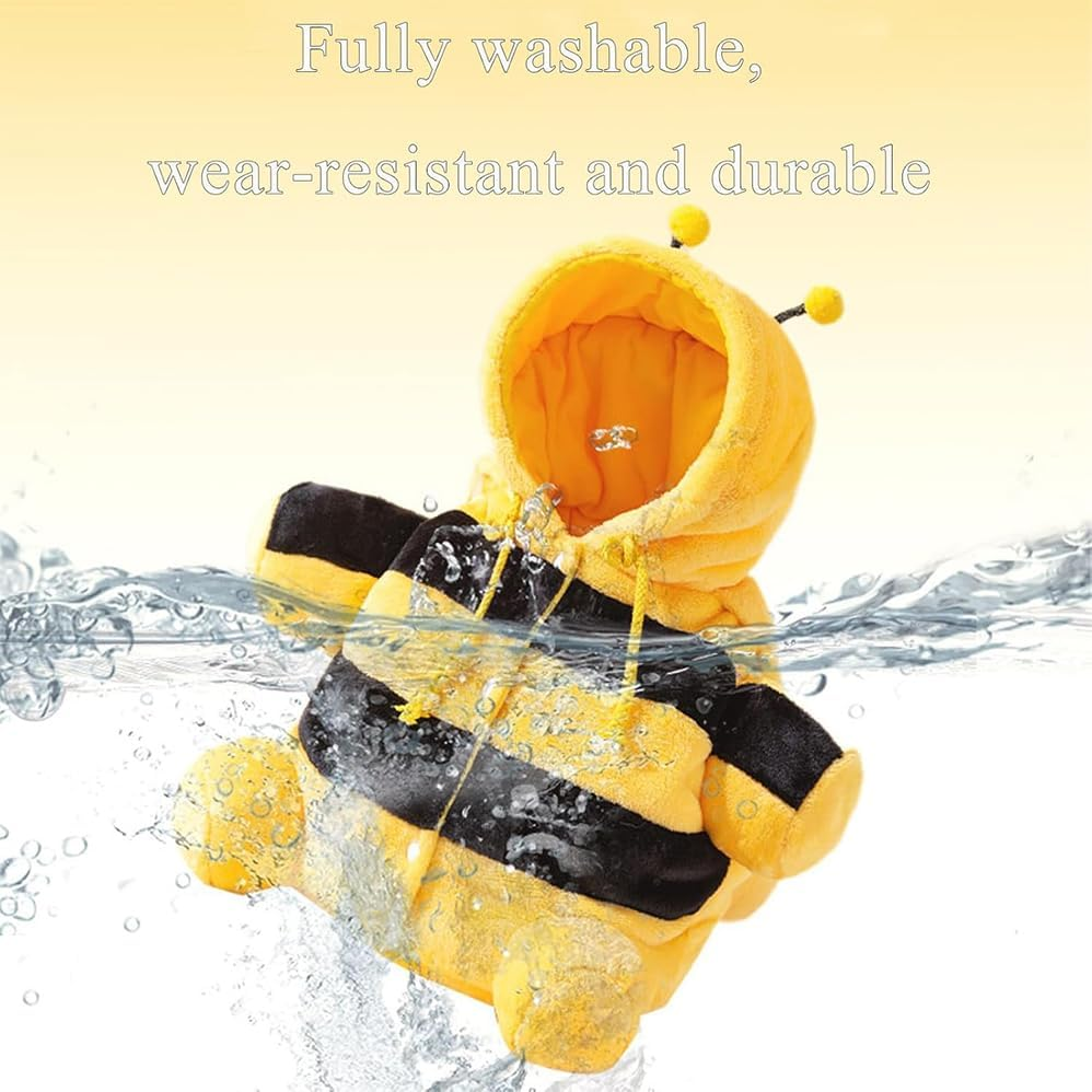 Pet Travel Bag Kit for Cat Dog Carrier & Travel,Outcrop, Pet Out Shoulder Bag, Cat Puppy Costume Winter Warm Outing Backpack Cute Bear Bee Design Anti-Escape Bags,Small Pets Universal image number 3