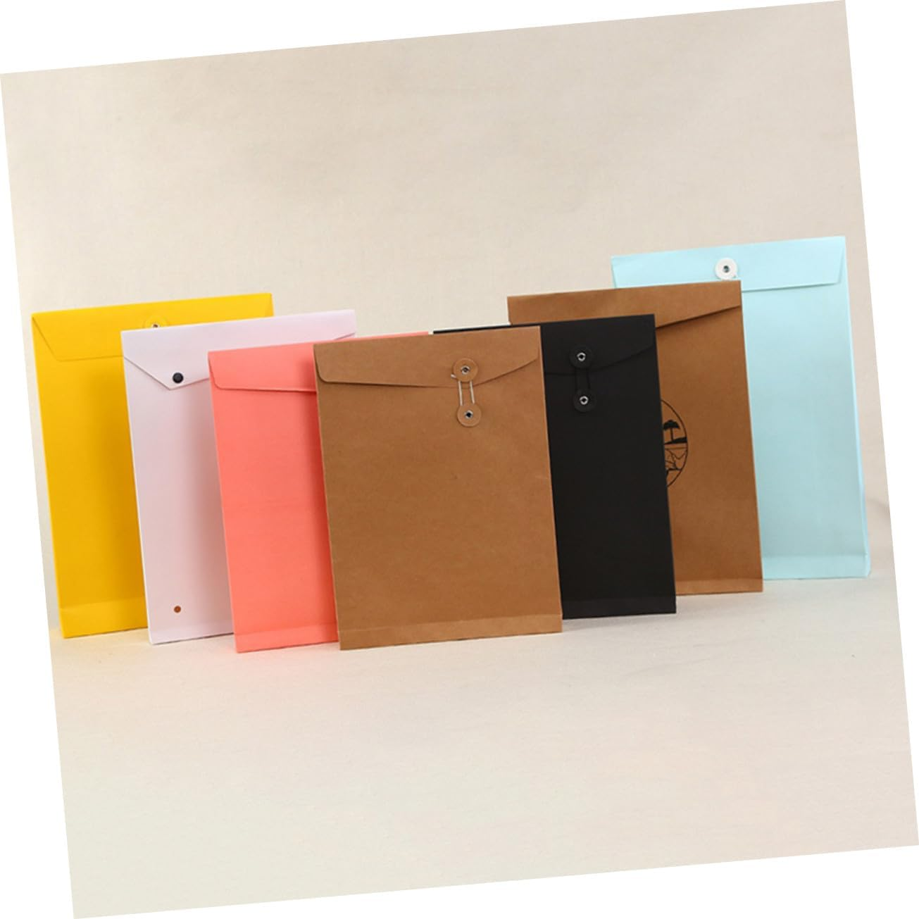 FUNOMOCYA 6Pcs White File Bag Paper Organizer Holder Document Carrier Bag for Office Stationery Clothes Packing Business Use image number 6
