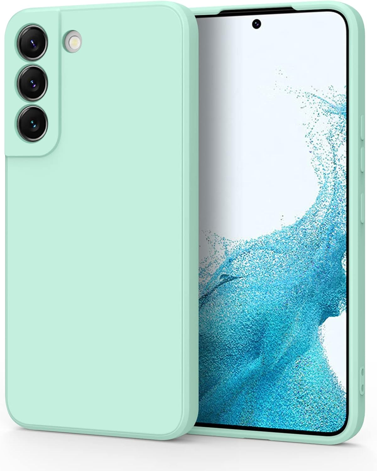 Silicone Case for Samsung Galaxy S22 Case(2022 Release), Silky-Soft Touch Gel Rubber Cover, Full Protective Case Shockproof Liquid Bumper Cover for Galaxy S22 Case 6.1 Inch