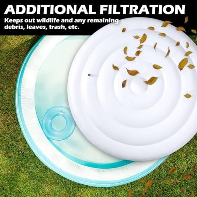 4.5 Ft Inflatable Hot Tub Cover, Foldable Energy Saving Lid for round Hot Tubs, Portable Hot Tub Cover Protective Rain Overflow Cover for Outdoor Inflatable Hot Tub, Heat Retention image number 5