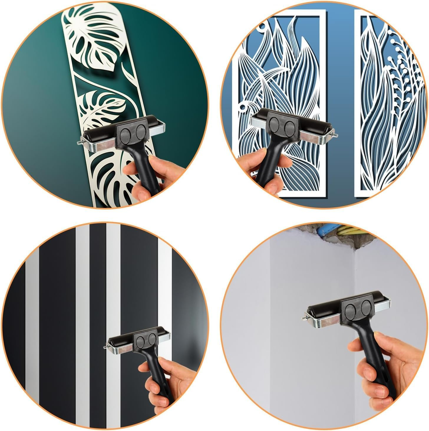 MIVES Rubber Brayer Roller Set, 3 Pack Hard Rubber Rollers for Ink Paint, Printmaking, Art & Craft, Adults image number 5