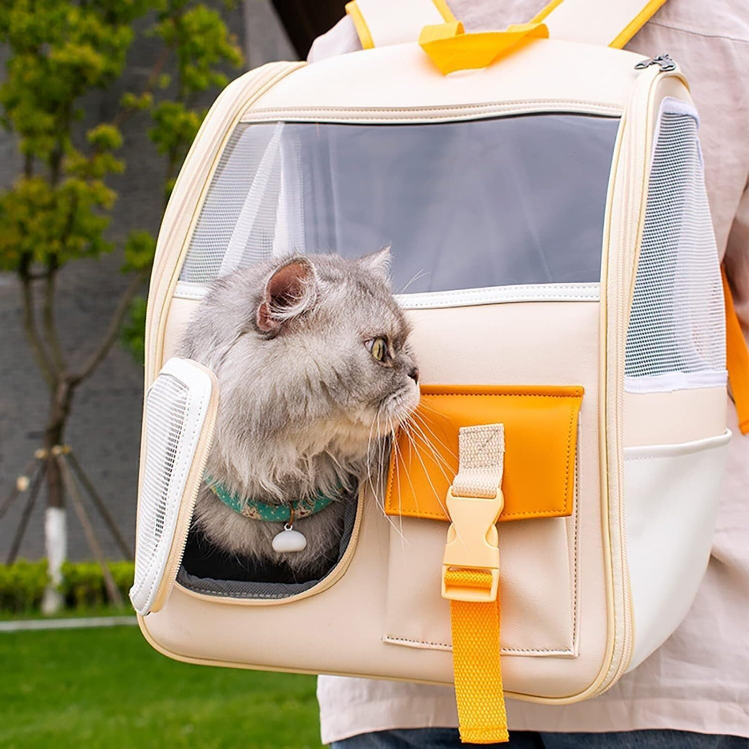 Cat Bag Dog Carrier Pet Carrier Pet Carrier Backpack Transparent Window Cat Travel Bag Multifunction Pet Carrier Bag Cat Carrier Pet Bag Carrier image number 4