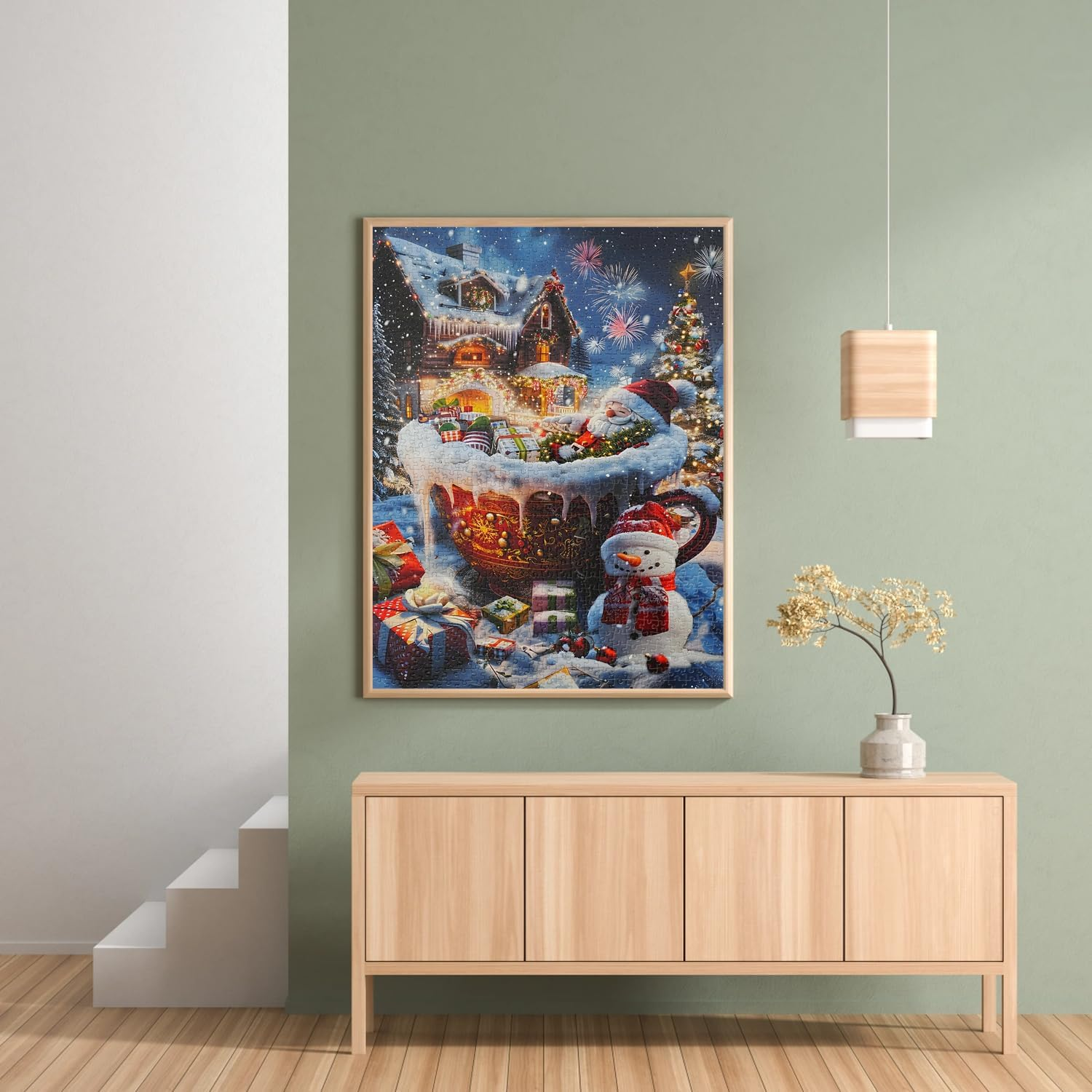 Jigsaw Puzzles for Adults 1000 Pieces Christmas Puzzles Impossible Hard Difficult Challenging Puzzles Christmas Tree Puzzle Snowman Santa Claus Jigsaw Puzzle 1000 Pieces 70 X 50 Cm