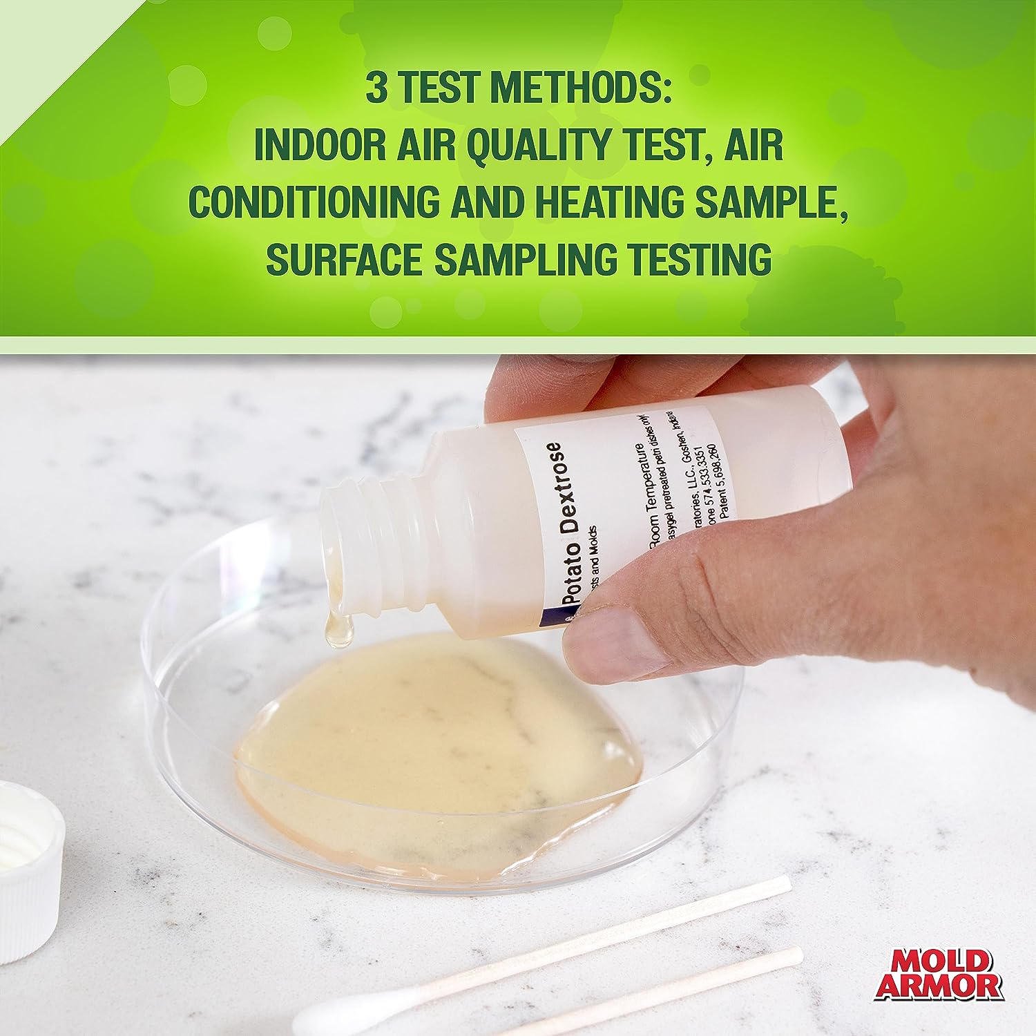 Mold Armor Do It Yourself Mold Test Kit, Test Surface Mold, Air Quality, and HVAC, Safe and Easy to Use, DIY at Home Mold Kit, Effective Both Indoors and Outdoors image number 5