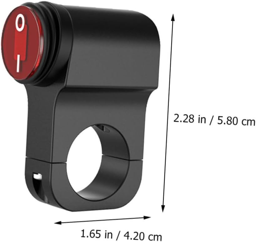 BUGUUYO Motorcycle Handlebar Switch 3-Wire on off Button with Light 22Mm Driving Lamp Toggle for Small Motorbike Fog Light Electrical Parts image number 6