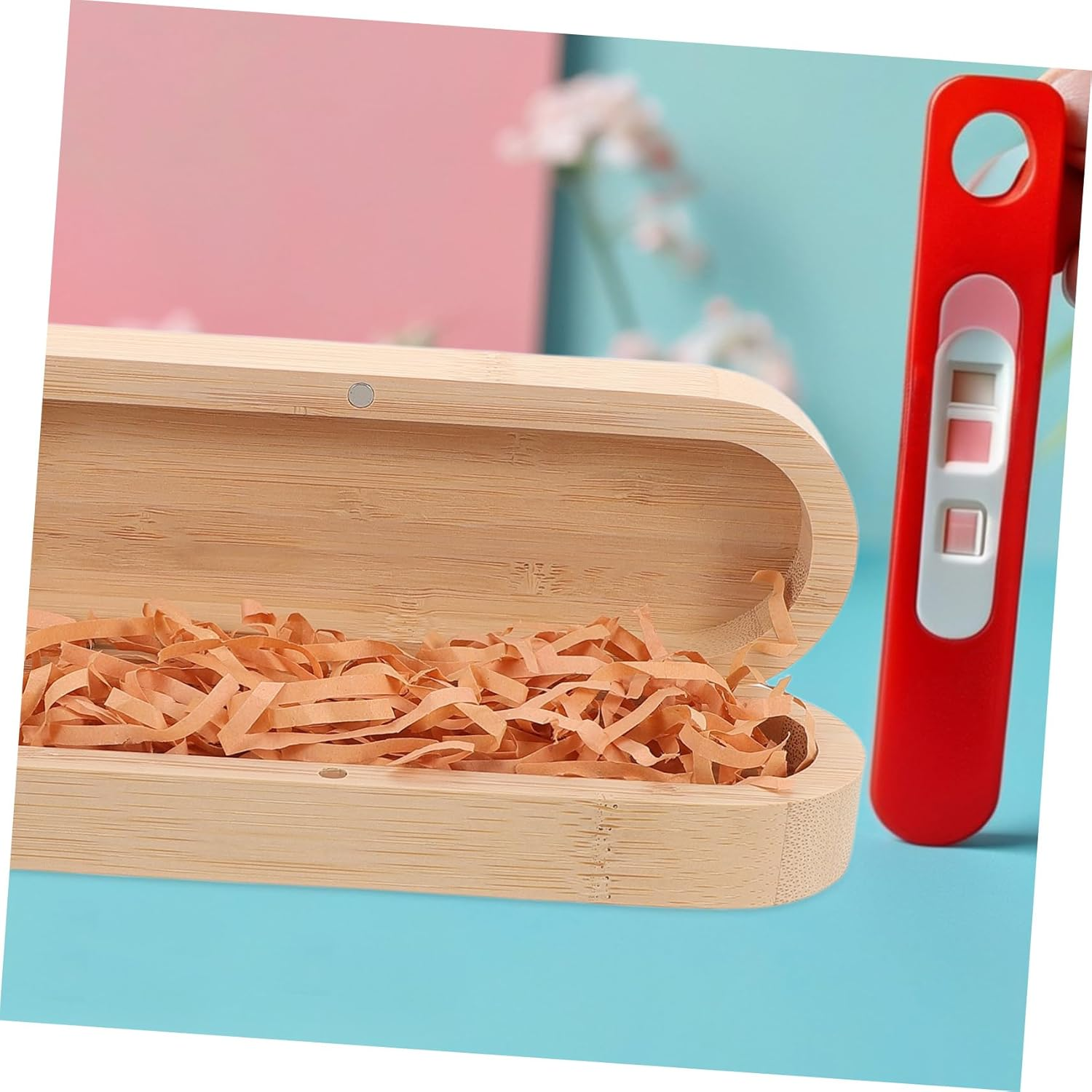 Wooden Keepsake Box for Pregnancy Test Unique Pregnancy Announcement Chest Reveal Souvenir Storage for Expecting Parents Elegant Design Pullout Style image number 4