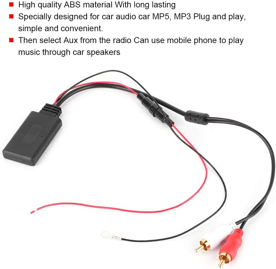Bluetooth Aux Receiver Module, 12V Universal Adapter Module Music Receiver Car Kit with 2 Input Aux Audio, Wireless Receiver Module for Car Radio Stereo Speaker image number 1