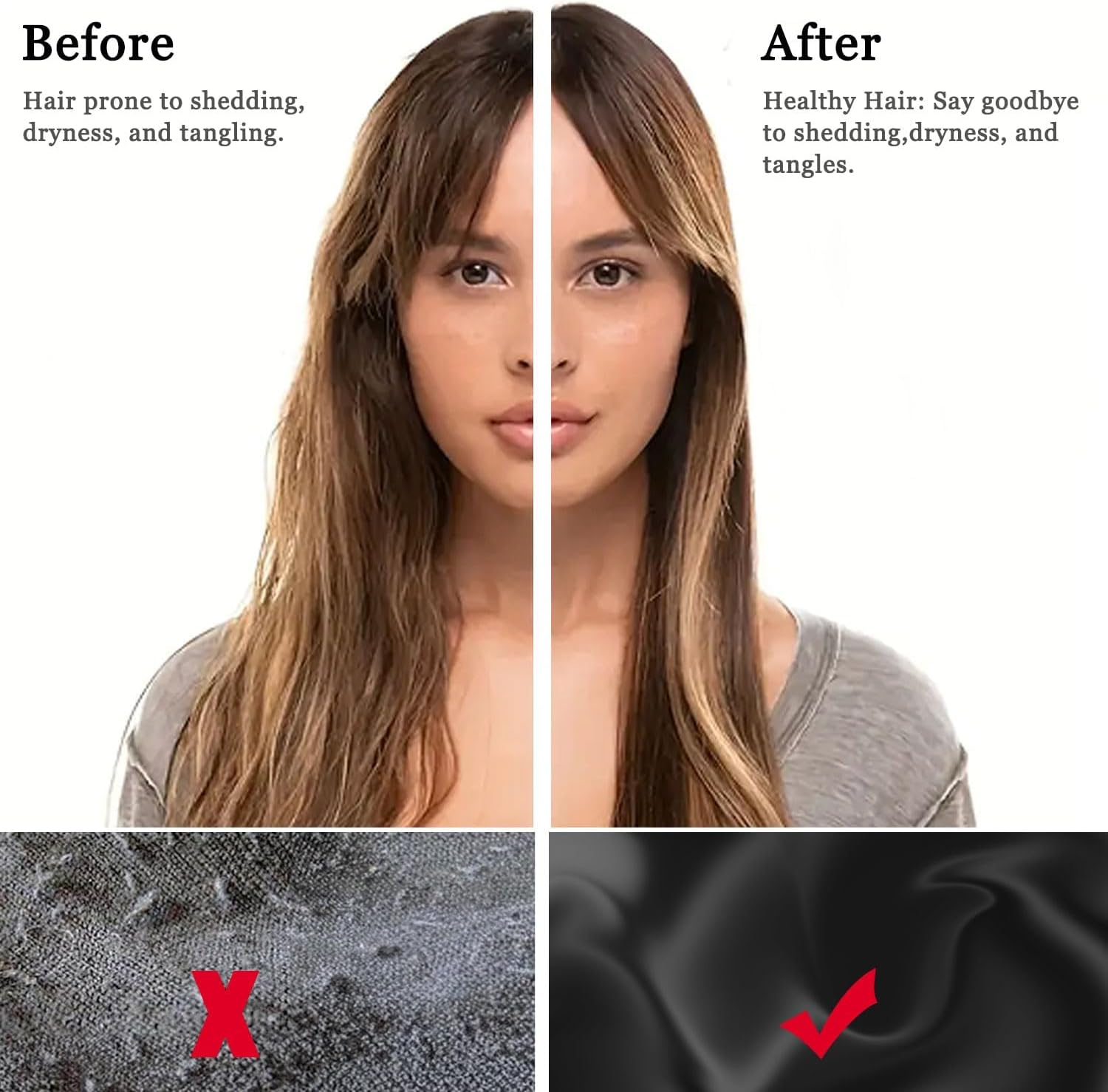 FOLAI 1 X Satin Bonnet Night Sleep Double for Curly Hair, Breathable, Adjustable Sleep Cap with Elastic Band for Attaching to the Head for Women and Girls