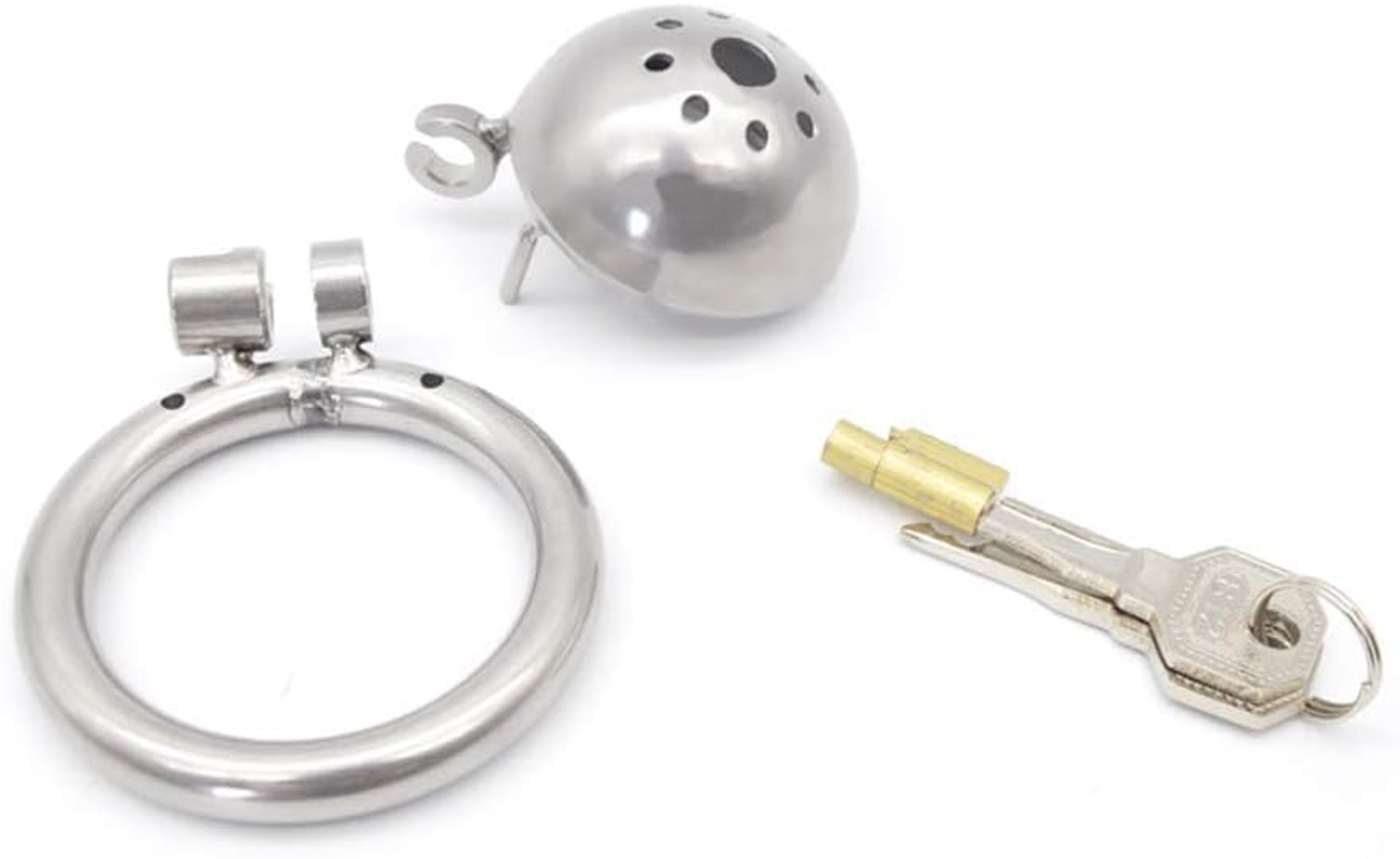 Beauty7 Men'S Stainless Steel Chastity Belt Chastity Device Penis Cage Cock Cage Men Locked Penis Chastity - Size: M image number 1