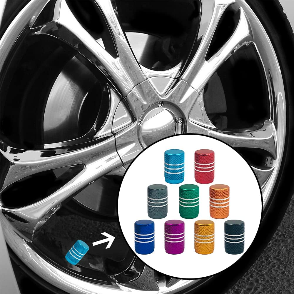36 PCS Tire Valve Stem Caps, Finegood Aluminium Tire Valve Cap Universal Valve Stem Covers Tire Caps for Cars, Bikes, Trucks, SUVS, Motorcycles image number 5