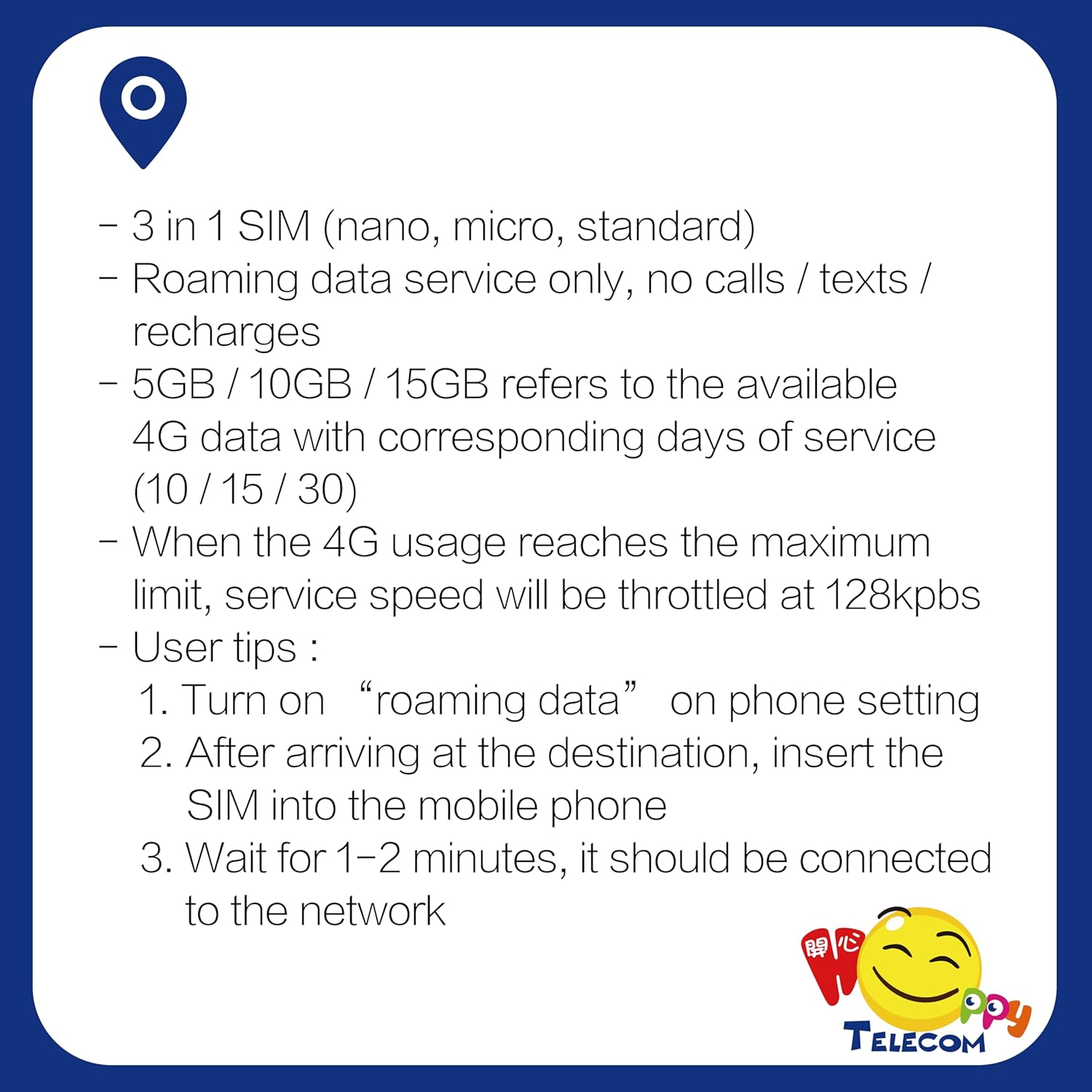 Happy Australia and New Zealand 15 Days Unlimited Data Travel Sim Card | 10GB of 5G High-Speed Data Then 128Kbps | Easy Activation | No Need Registration image number 6