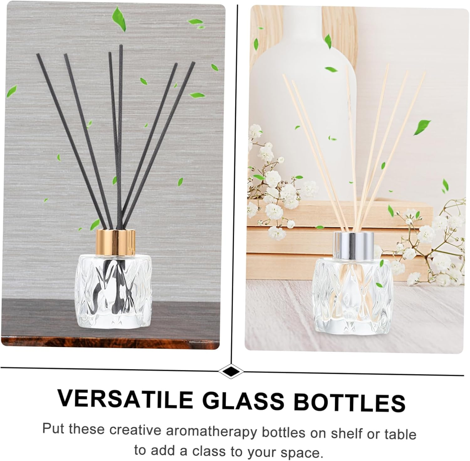 Empty Glass Fragrance Jars Aromatherapy Containers for Himalayan Salt Diffuser image number 6