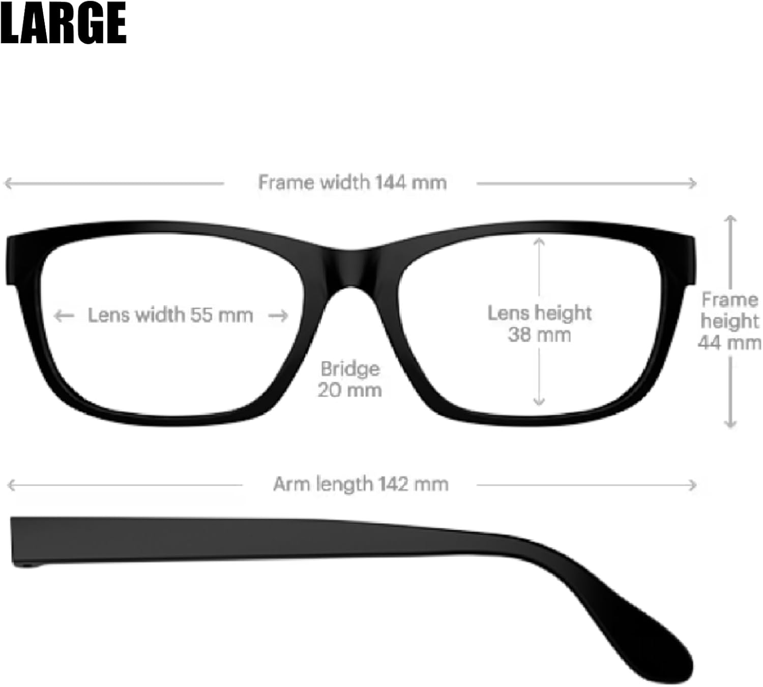 Dresdengo Classic Rectangle Polarised Sunglasses with UV Protection, Large, Ultra Lightweight for Men & Women - Clear Frost image number 5