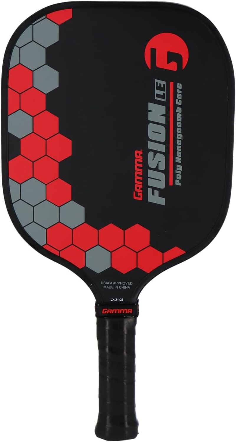 Gamma Poly Core Pickleball Paddle: Pickle Ball Paddles for Indoor & Outdoor Play - Textured Graphite or Composite Surface, Honeycomb Cushion Grip - USAPA Approved Racquet for Adults & Kids