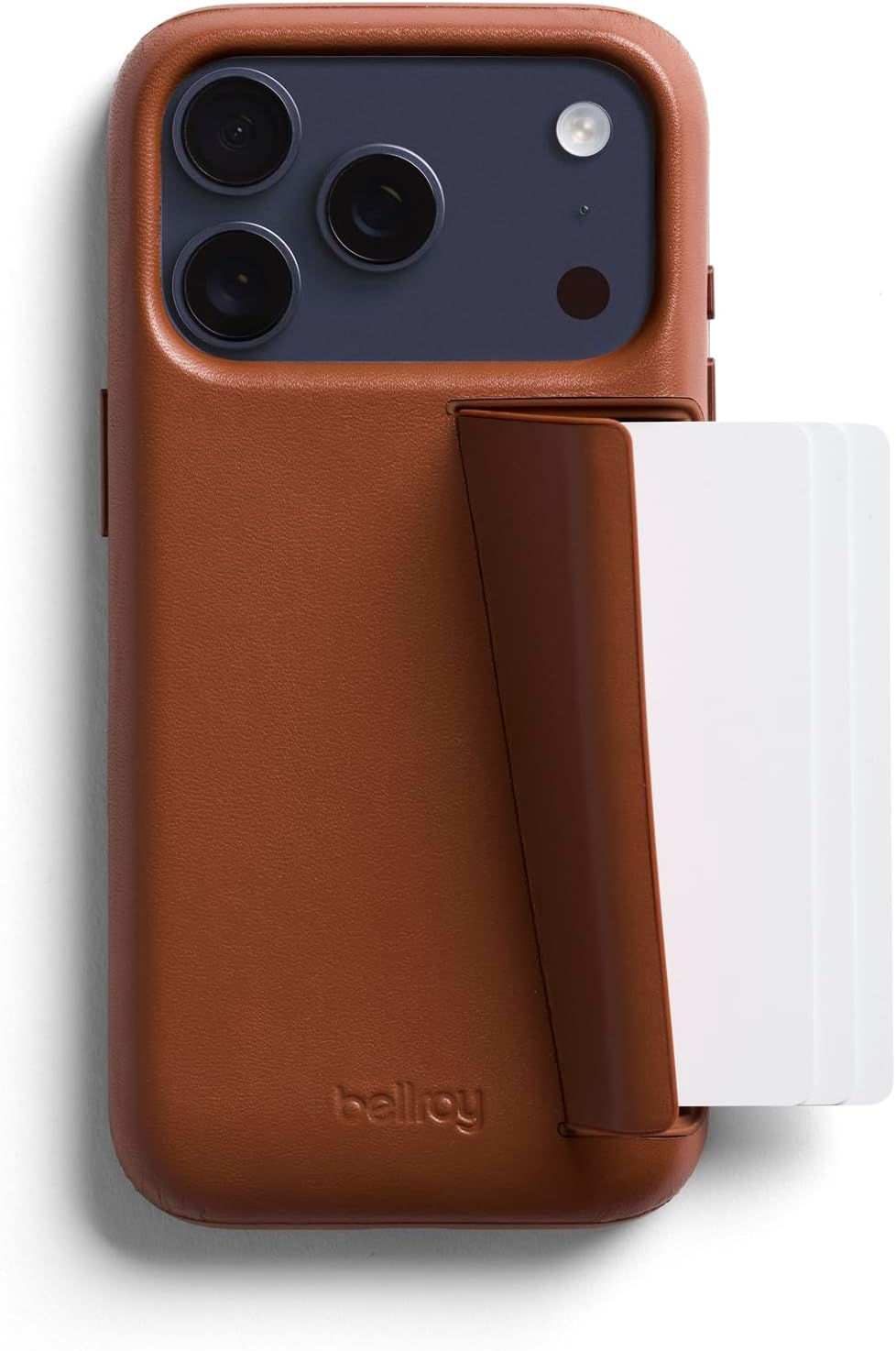Bellroy Phone Case &ndash; 3 Card for Iphone 17 Pro (Leather Iphone Case, Phone Wallet) - Rust - Black image number 5