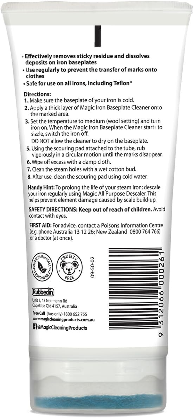 Magic Iron Baseplate Cleaner 50G - Formulated to Remove Build-Up, and Residue from the Baseplate of Your Iron