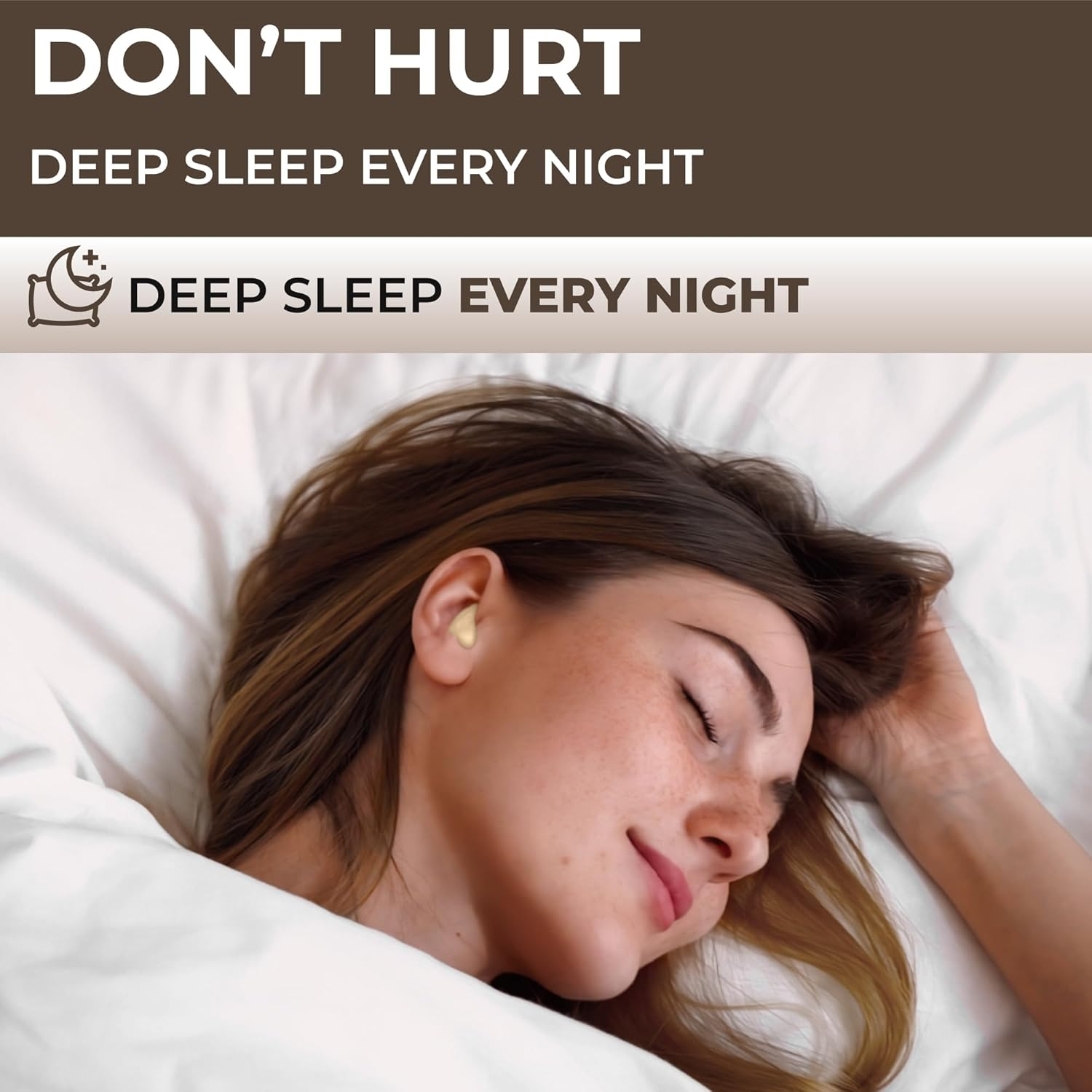 PQ Wax Ear Plugs for Sleeping, Swimming - 15 Soft Noise Cancelling Silicone Gel Wax Earplugs for Sleep and Swimmers, Ear Protection with Sound Blocking Level of 32 Db, 15-Pillows (Beige) image number 1