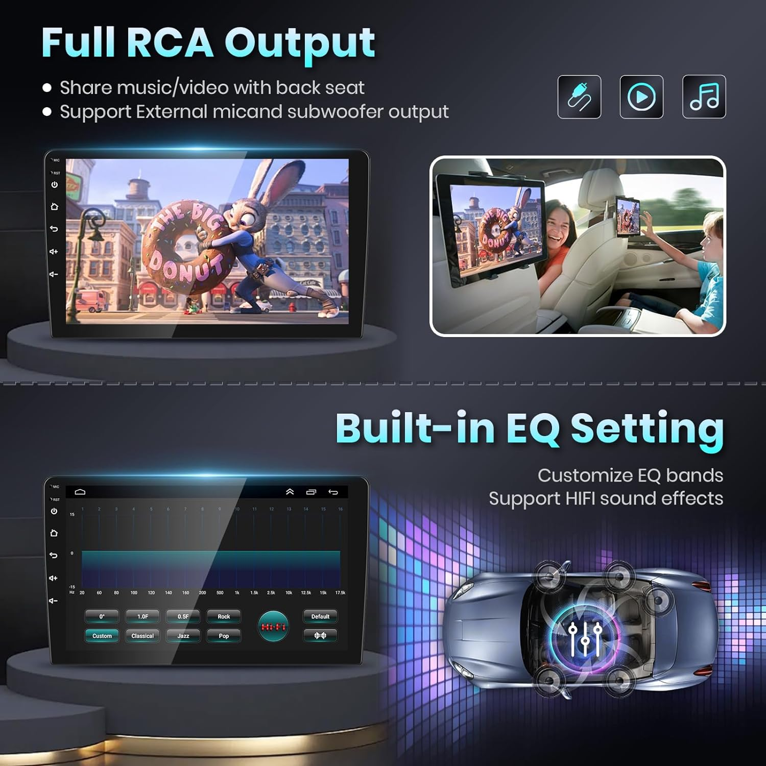 【Hifi 16EQ】 for IS250 IS300 IS200 IS220 IS350 2005-2012 Android Car Stereo with Wireless Carplay Android Auto, Podofo 10.1Inch 1080P HD IPS Touch Screen Car Radio Bluetooth GPS Wifi SWC Backup Camera image number 1