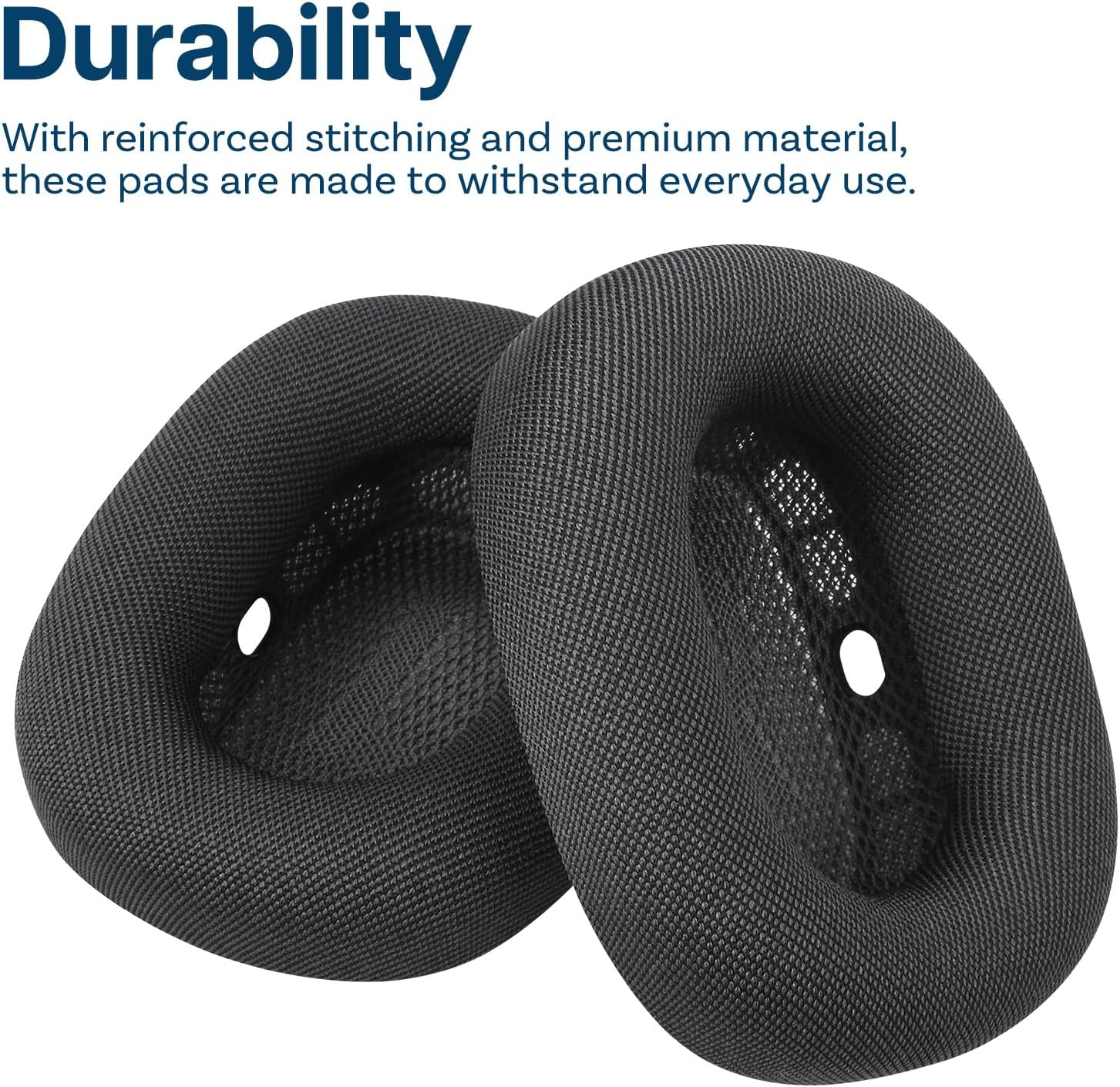 Ear Pads Replacement for Airpods Max Headphone by MMOBIEL - Mesh Fabric Ear Pad Cushions - Noise Isolation Earpads Replacement &ndash; Space Grey image number 2