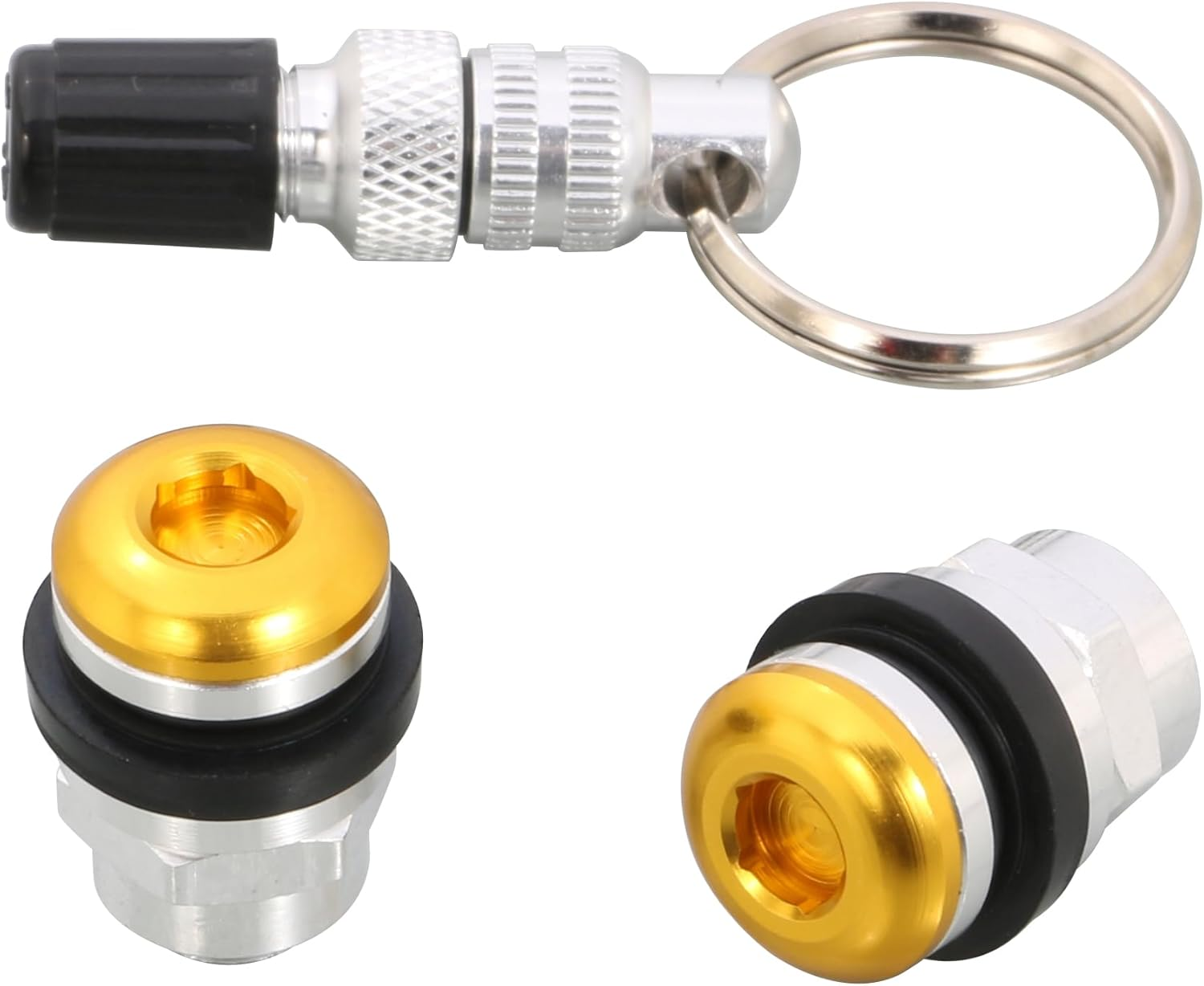 Kitaco 0901-509-00250 Invisible Air Valve Set Type 2 (Black) for K/CON Pro Tubeless Wheels