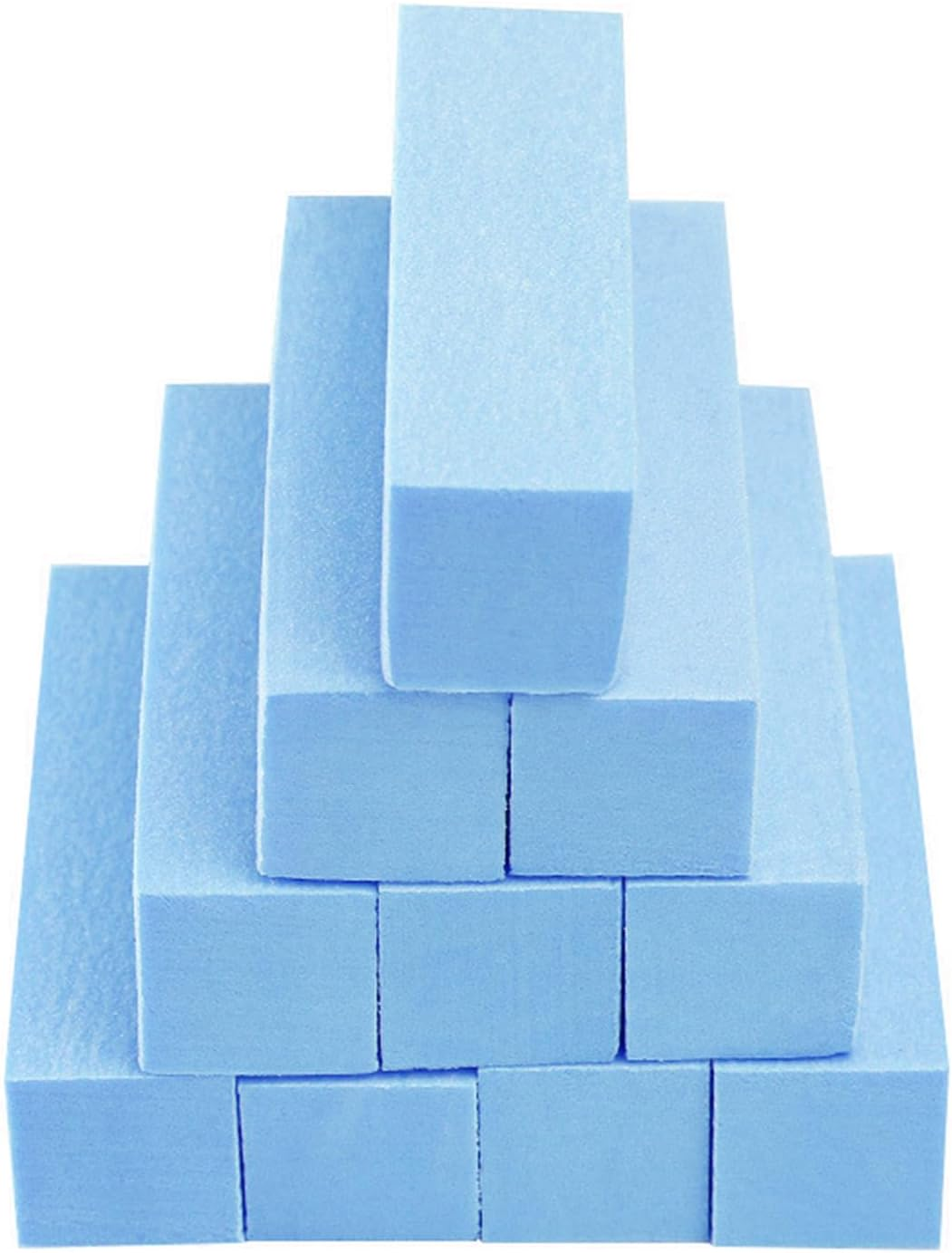 Rulbelok 4-Sided Nail File Blocks Sponge Nails Polish Sanding Buffer Strips 10Pcs Professional Nail Buffers Nail Grooming Tools