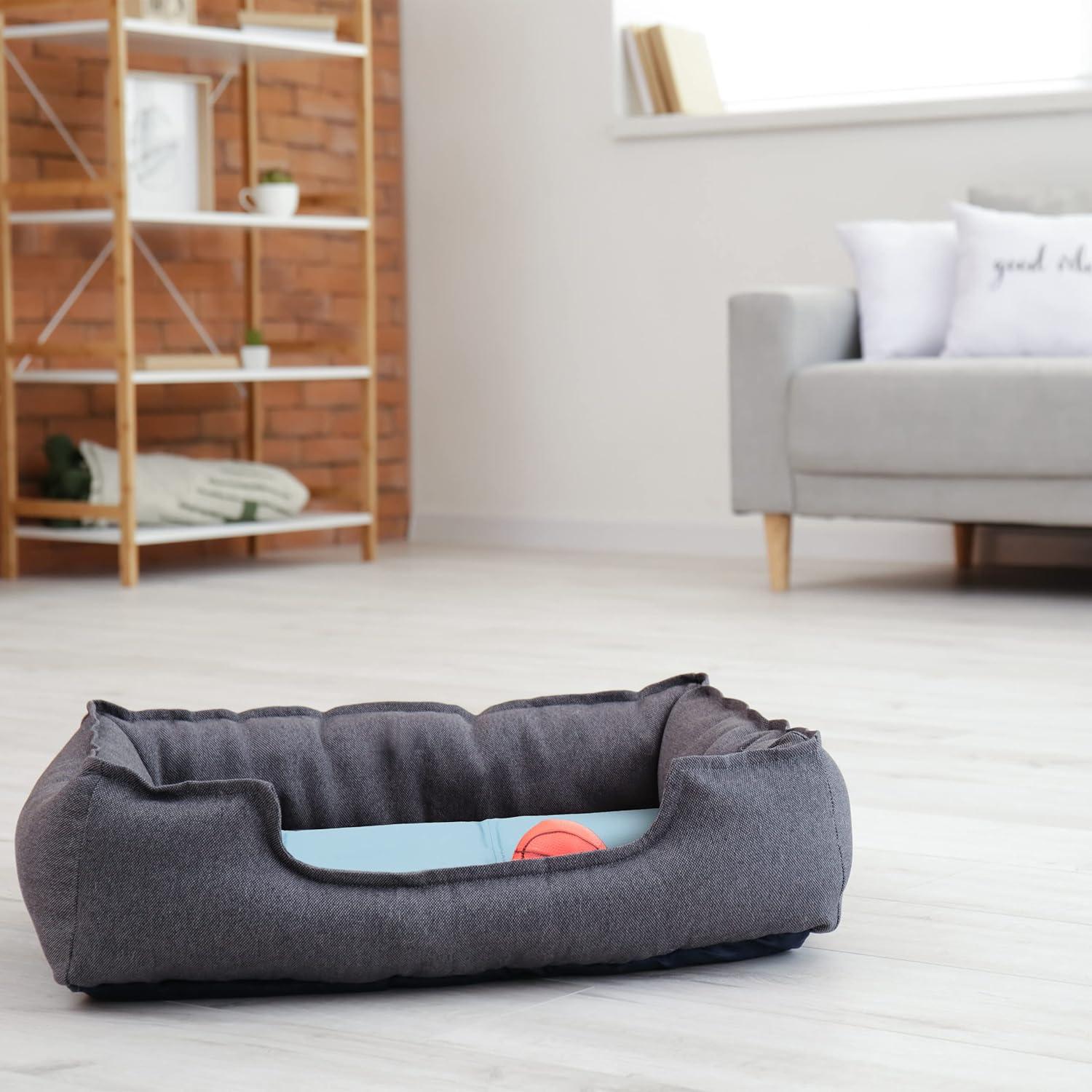 Relaxdays Self-Cooling Dog Mat, 50 X 90 Cm, Wipeable, Gel Pad, Cooling for Animals, Light Blue image number 5