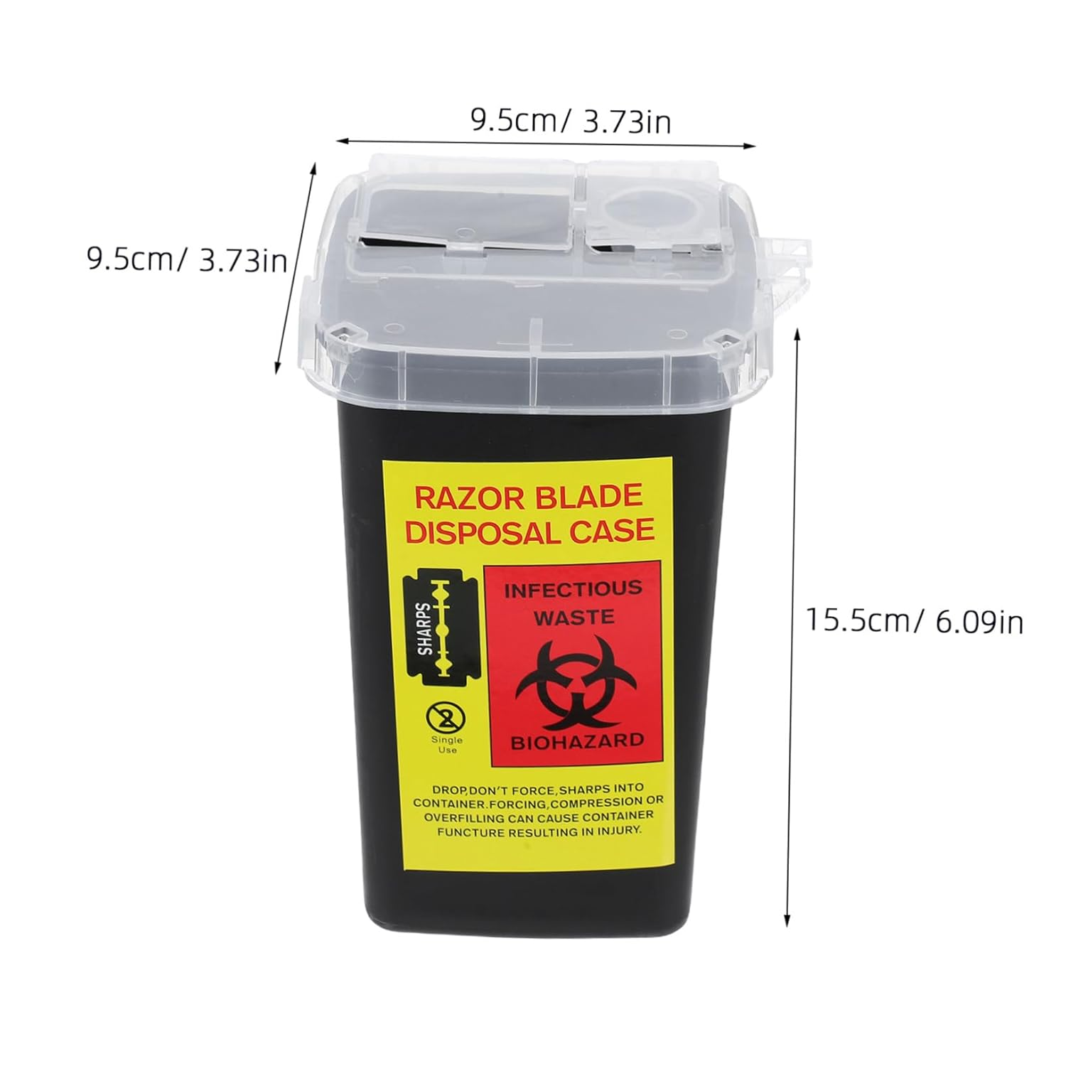 MUCKLILY 2Pcs Blades Storage Boxes for Razor Double-Edged Razor Blade Disposal Case Barbershop Supplies Sharps Container image number 5