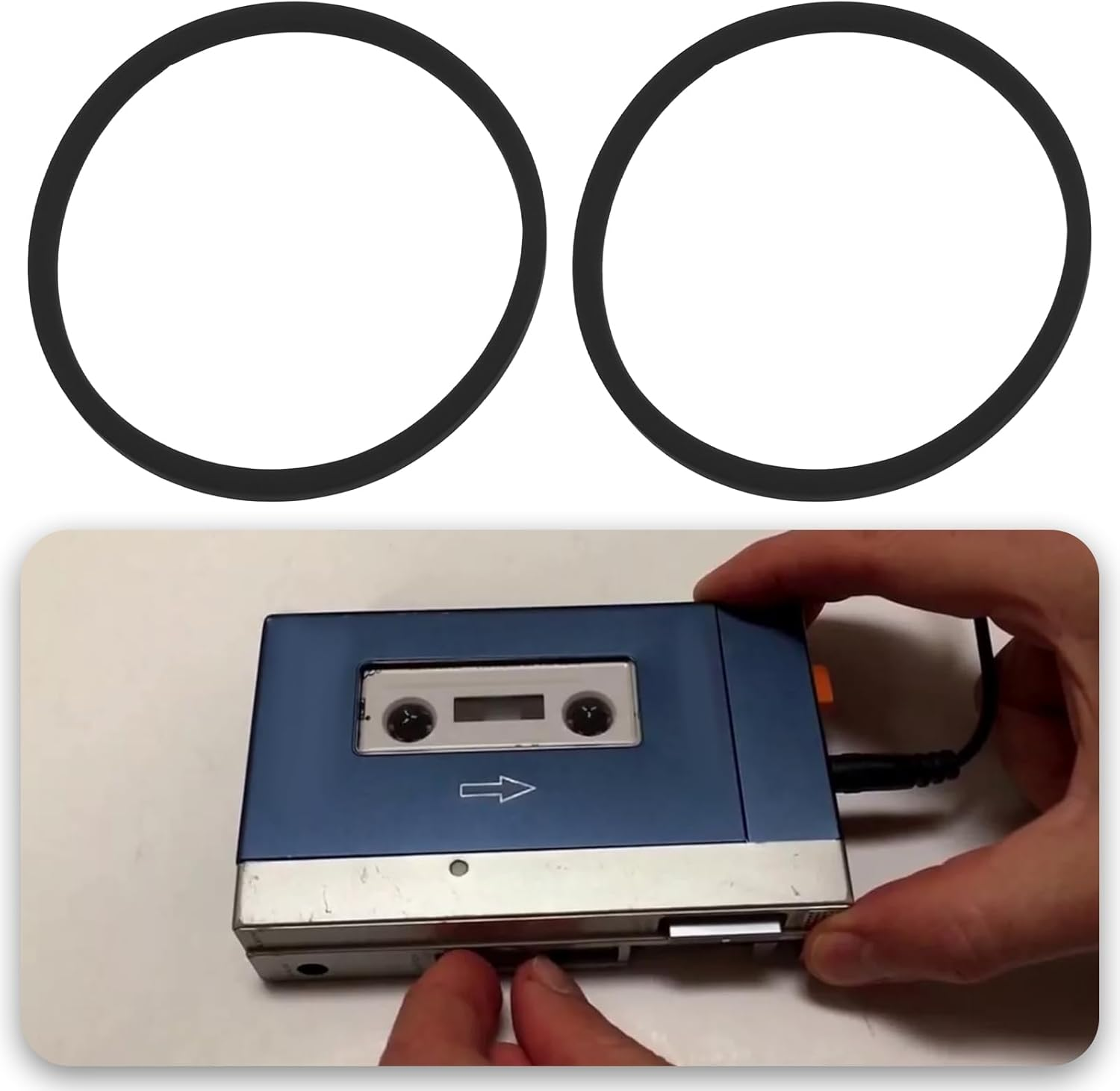 Ecsing 4PCS Square Tape Player Rubber Drive Belt Inner Diameter 20Mm for Tape Players Cassette Recorders CD ROM Drives Audio Tape image number 4