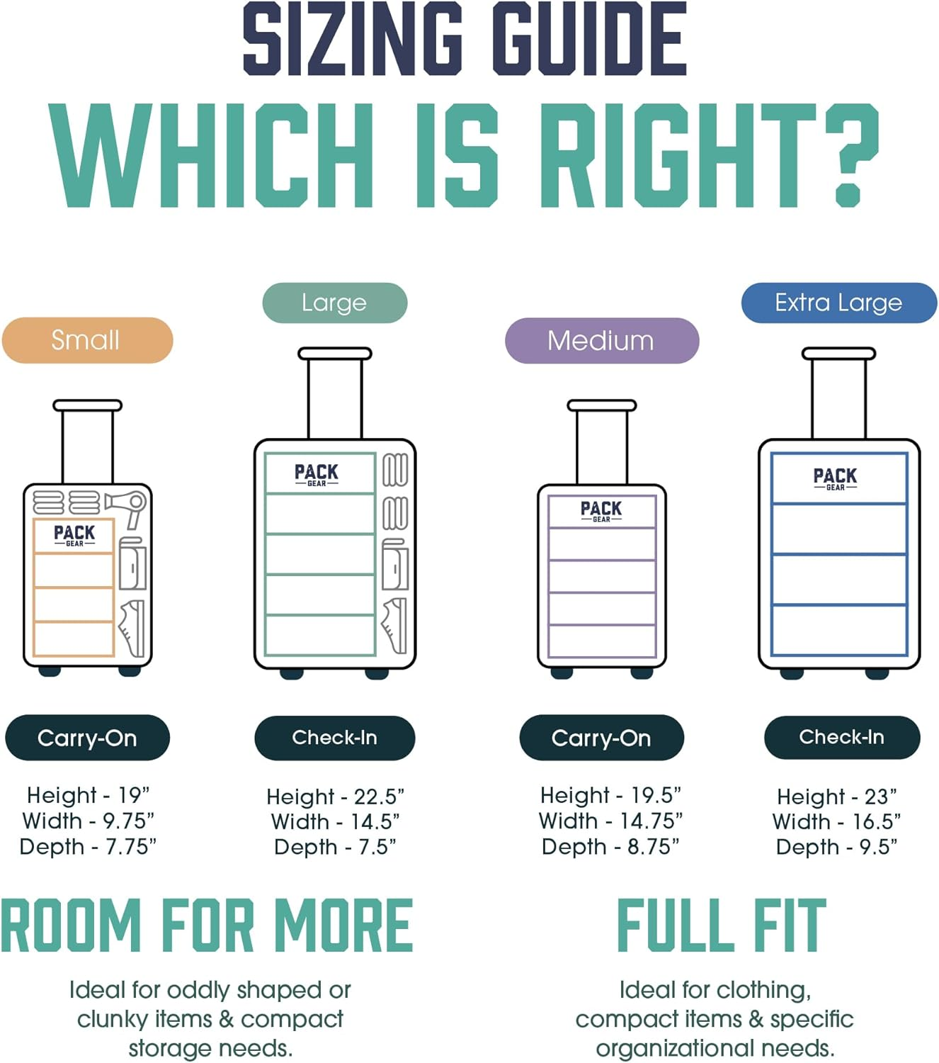 Pack Gear Suitcase Organizer | Pack More in Your Large or Carry on Luggage | Unpack Instantly with These Compression Packing Cubes for Suitcases | Hanging Shelf Organizer for Closet (Black) (Medium) image number 1