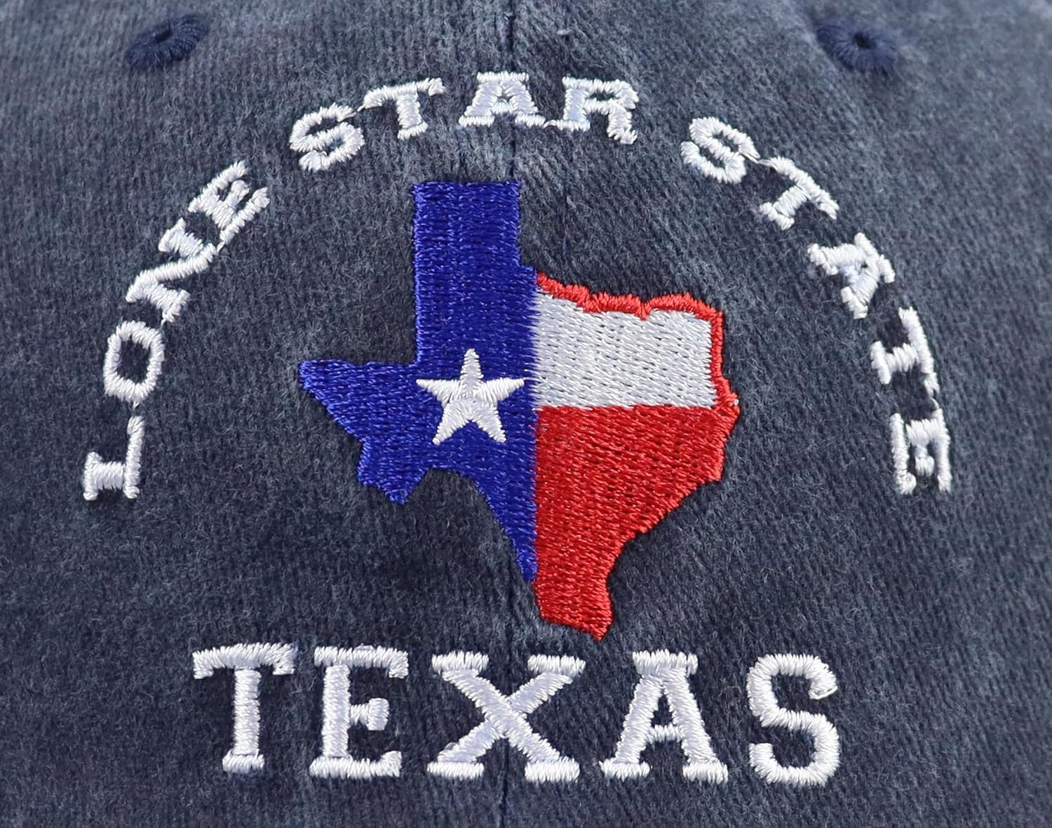 Texas Flag Hats for Men Women,Funny Adjustable Cotton Embroidered Lone Star State Baseball Cap - Black image number 3