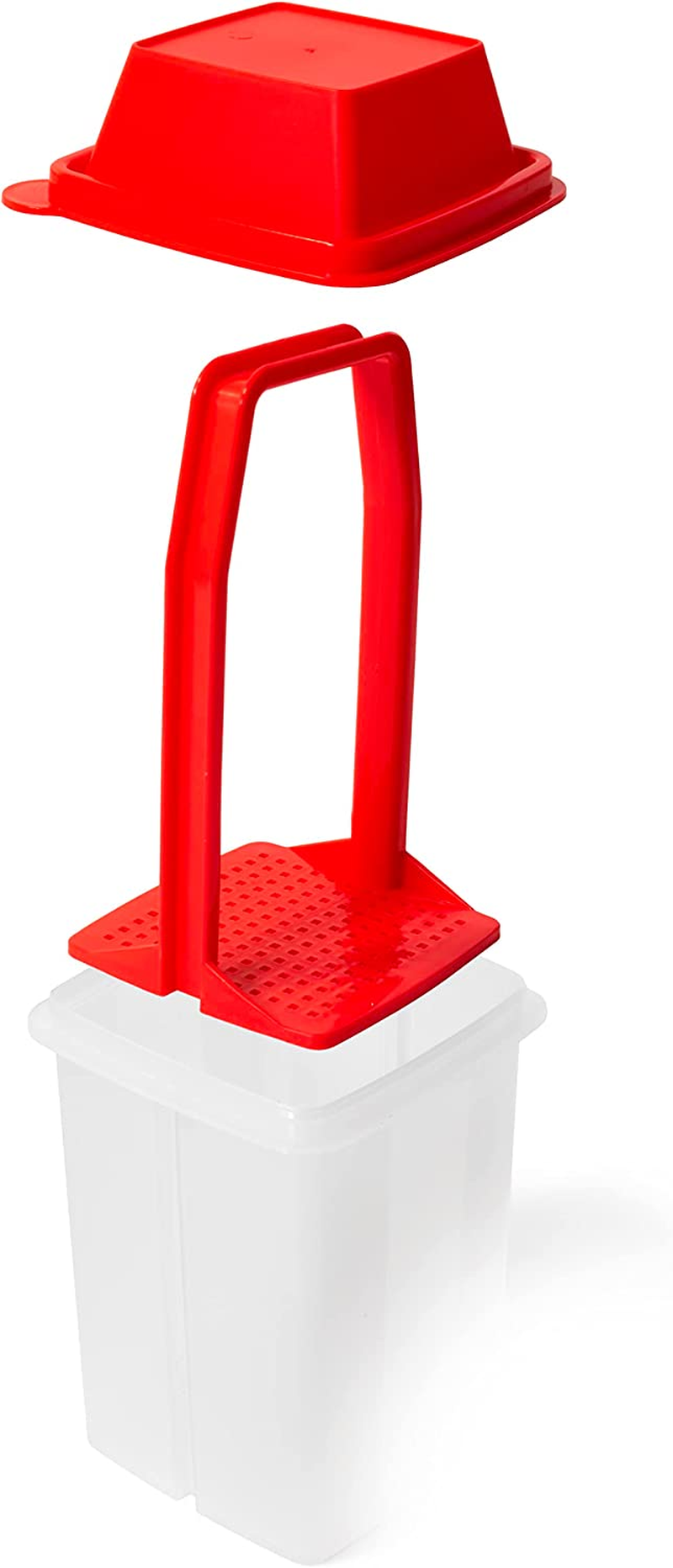 Pickle Jar with Strainer Insert - Plastic Leak Proof Food Saver Container - for Fresh Fruit or Pickled Vegetables - Complete with Tongs image number 3