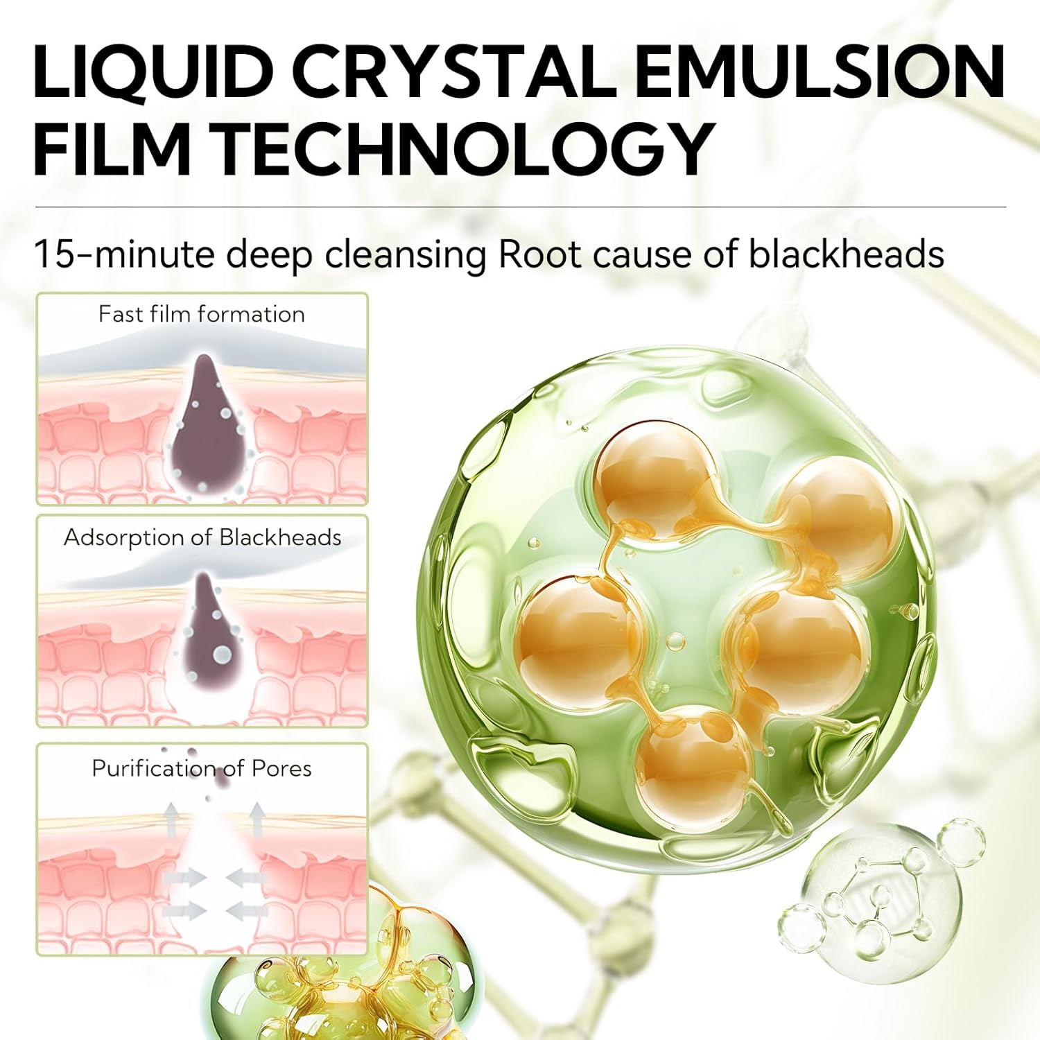 LANBENA Pore Strips, Deep Cleansing Nose Strips, Blackhead Remover for Face, Nose, Black Head Remover, 10-15 Minutes Leaving Your Skin Fresh and Clean image number 5