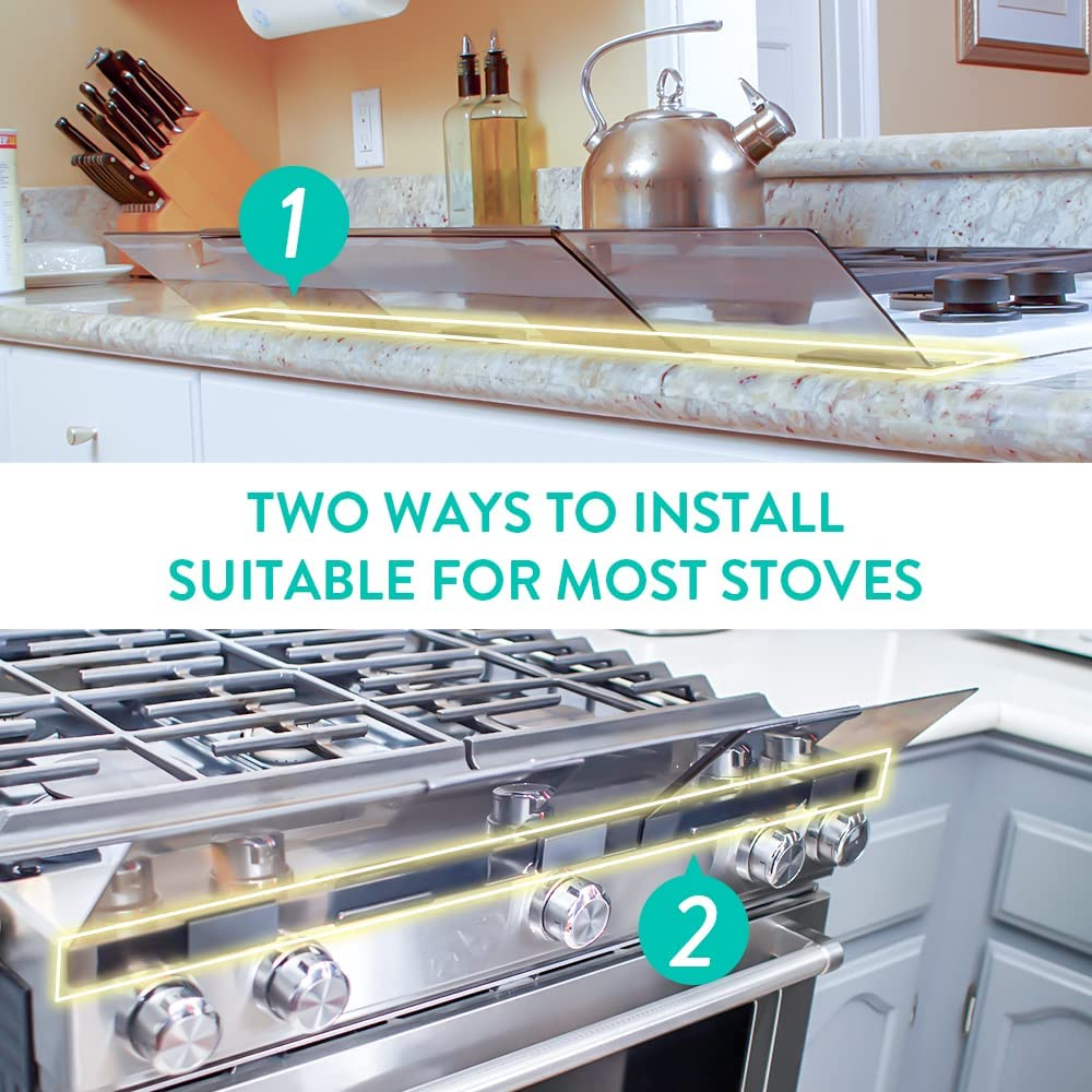 Prince Lionheart Adjustable Stove Guard for Child Safety, Adhesive Stove Guard Protect Baby from Burns image number 4