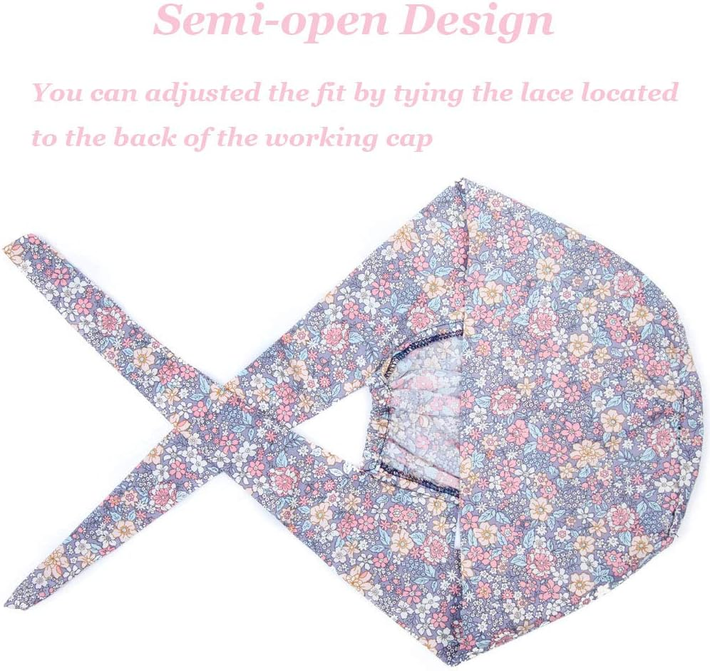 Kousenpu Working Cap Scrub Cap with Sweatband,Adjustable Scrub Caps for Women Men,One Size image number 2