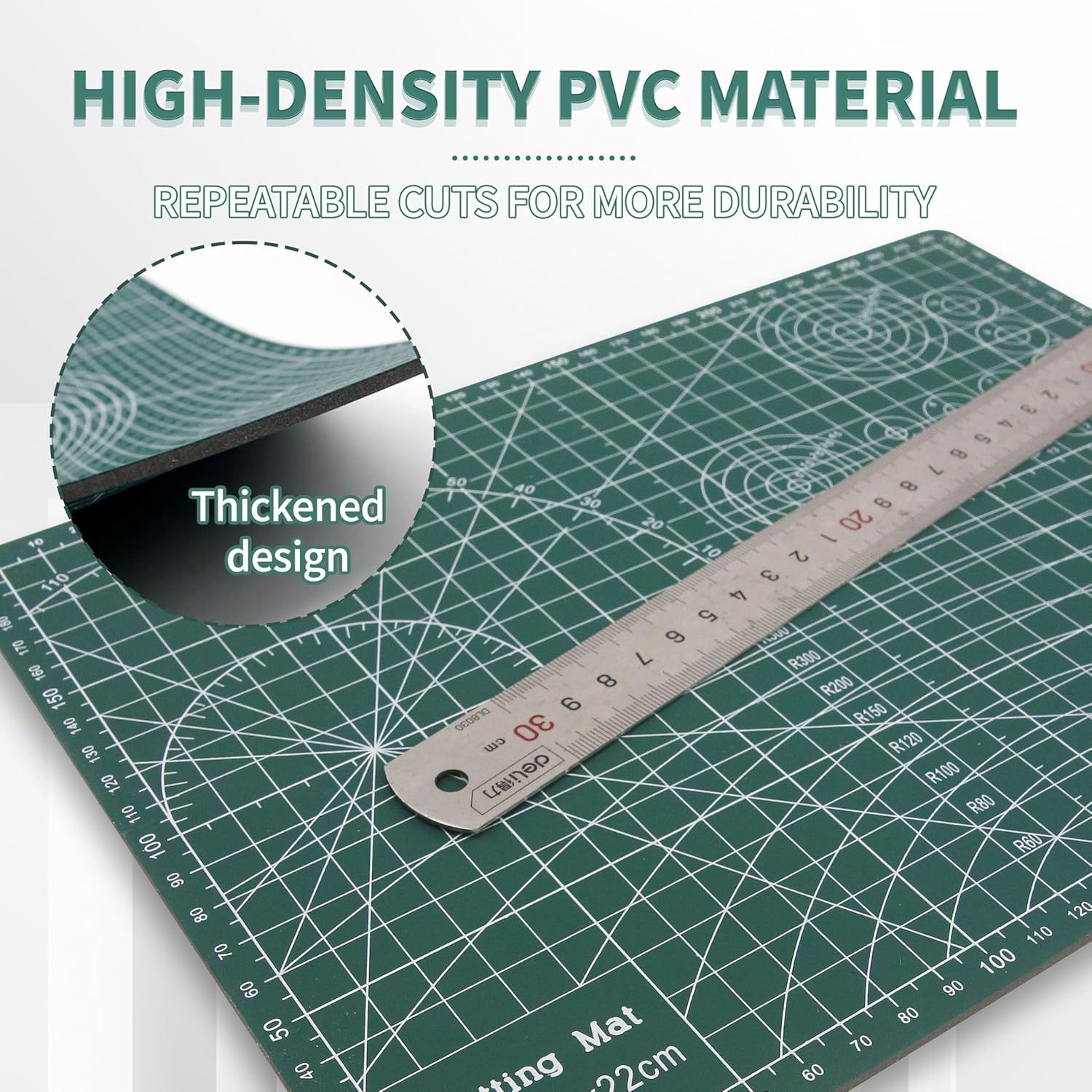 WALWAL Double-Sided Self Healing Cutting Mat, 18 Inches X 12 Inches Base for Quilting, Sewing Ideal for Sewing Crafts Hobby(A3) image number 2