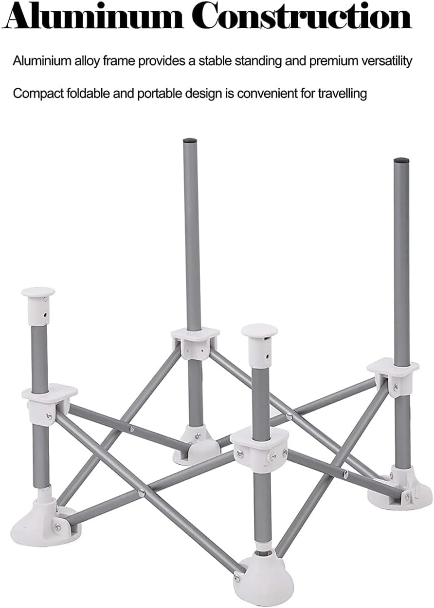 TOMVAES Portable Baby Seat, Baby Booster Seat, Toddler High Chair, Compact Folding Highchair for Indoor Outdoor Dining, Camping, Park, Beach (Gray) image number 6