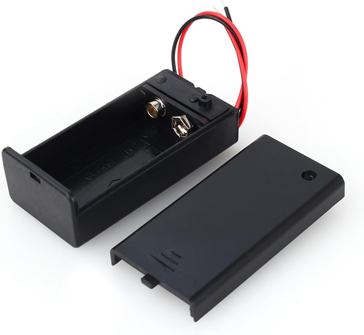 Stable with Cover Battery Box, Firm Case with 150Mm Battery Clip, for Power Supply External Power Supply 9V Household Battery image number 6