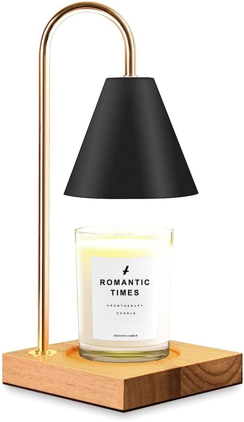 Candle Warmer Lamp, Compatible with Large Jar Candle, White Marble, Dimmable Candle Lamp Style Melter for Scented Candle, Wax Melt, Bedroom Sleep Aid Lamp for Home Decor (Black) image number 2