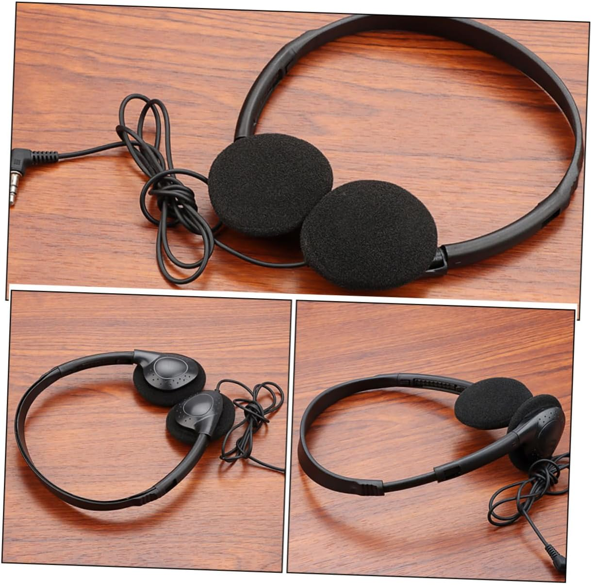 POPETPOP Stereo Gaming Headset Wired Head-Mounted Headphone with Noise Reduction for Pc and Tablet Pc, Comfortable Over-Ear Earphones in Black for Women and Gamers image number 2