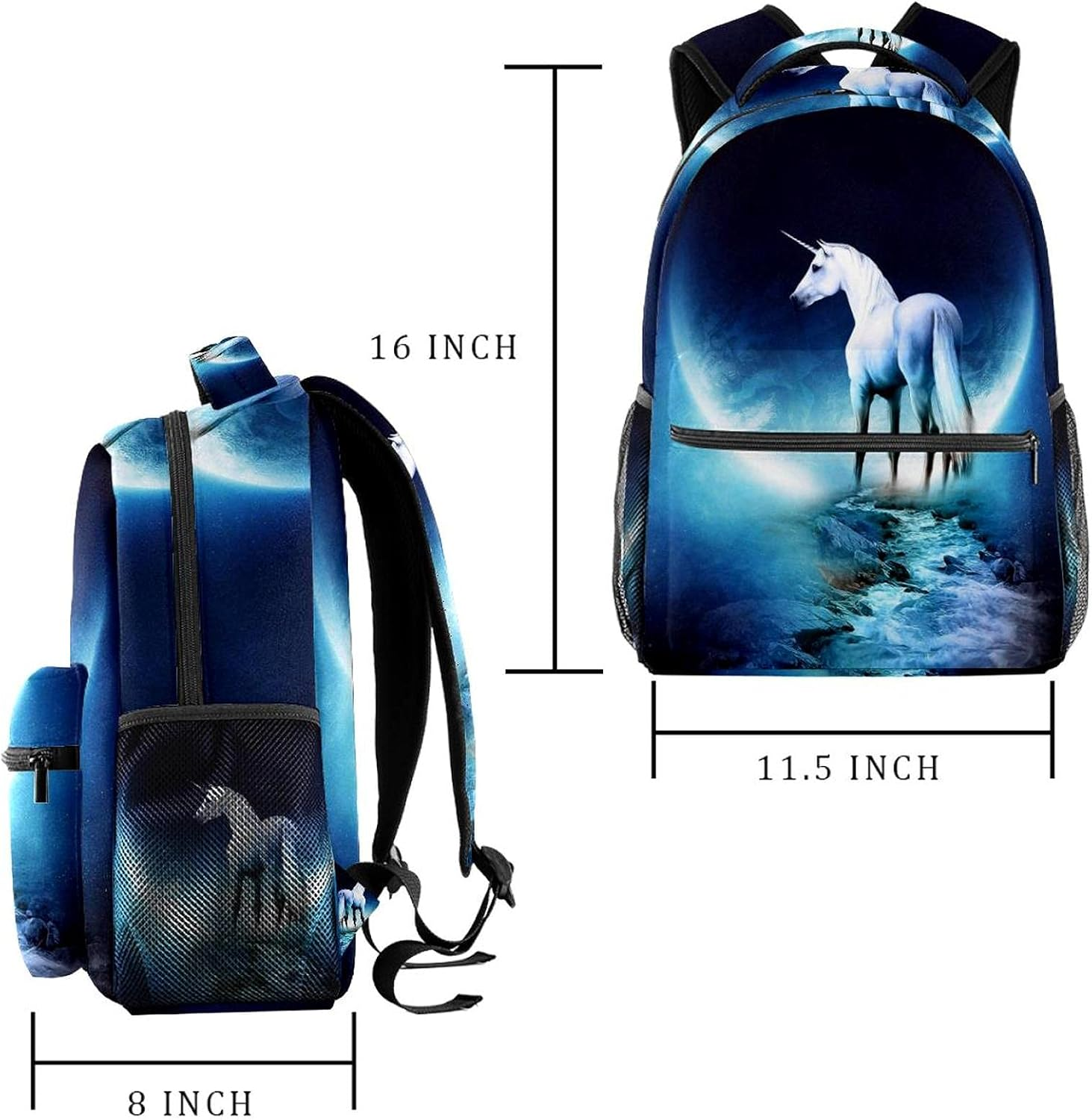 Unicorn Backpack Students Shoulder Bags Travel Bag College School Tote Backpacks
