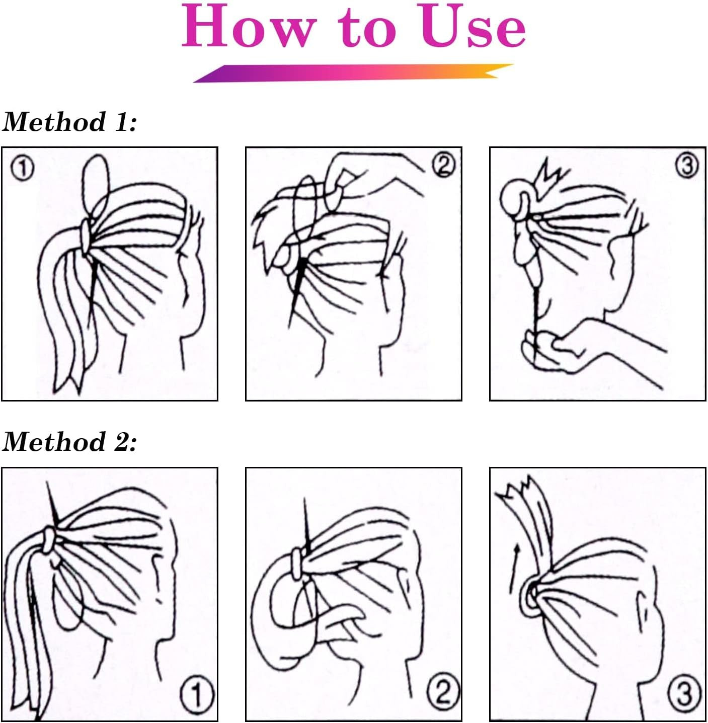 Sularpek Tail Hair Tool, 2 Pcs Durable Hair Looping Tool, Tail French Braid Loop Tool, Fashion Hair Braiding Tool for Making Women and Girls Hair Style (Black) image number 4