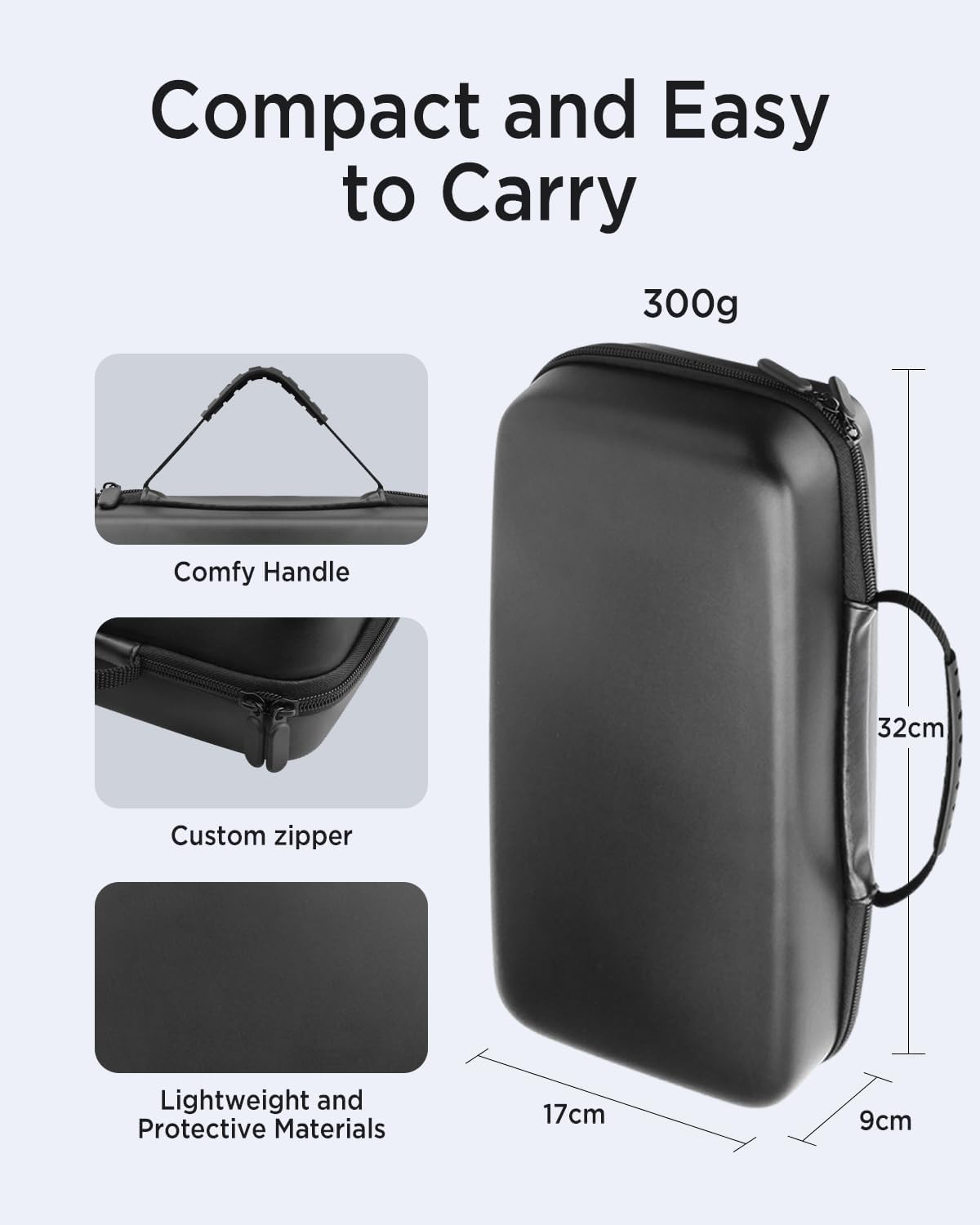 T Tersely Carrying Case for Rog Xbox Ally / Rog Xbox Ally X 2025, Anti-Scratch Shockproof Protective Hard Portable Travel Bag Cover Shell Pouch Mesh Pockets for Accessories image number 5