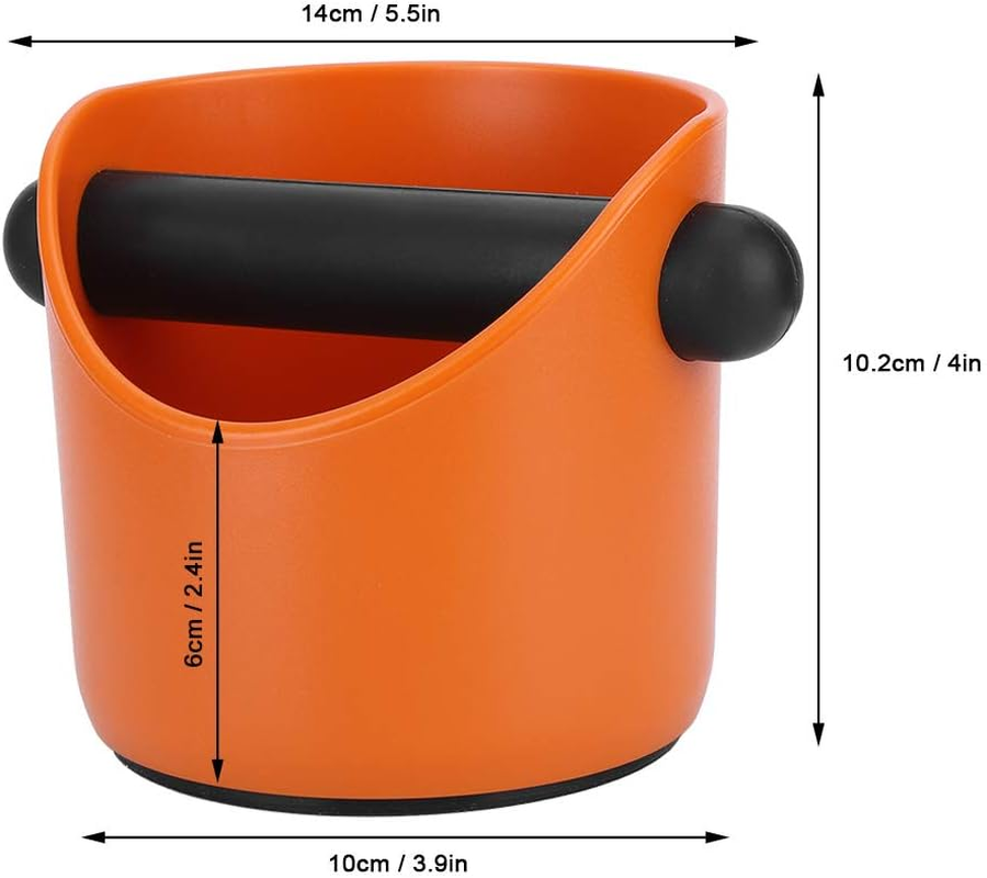 Coffee Grind Knock Box Coffee Knock Box, Mini Durable Espresso Knock Box, for Bar Milk Tea Shop(Orange) image number 3
