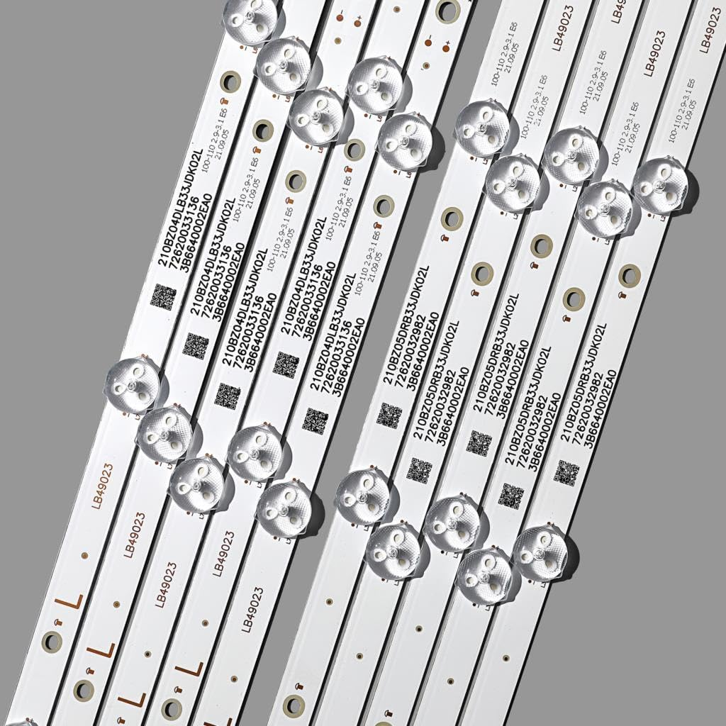 10Pcs/Set LED Backlight Strip Fit for Philips 49" TV TT4906F LB49023 LB49021 V1_00 49PUS7503 49PUS6162 49PUS6412 49PUS6803 TPT490U2 image number 1