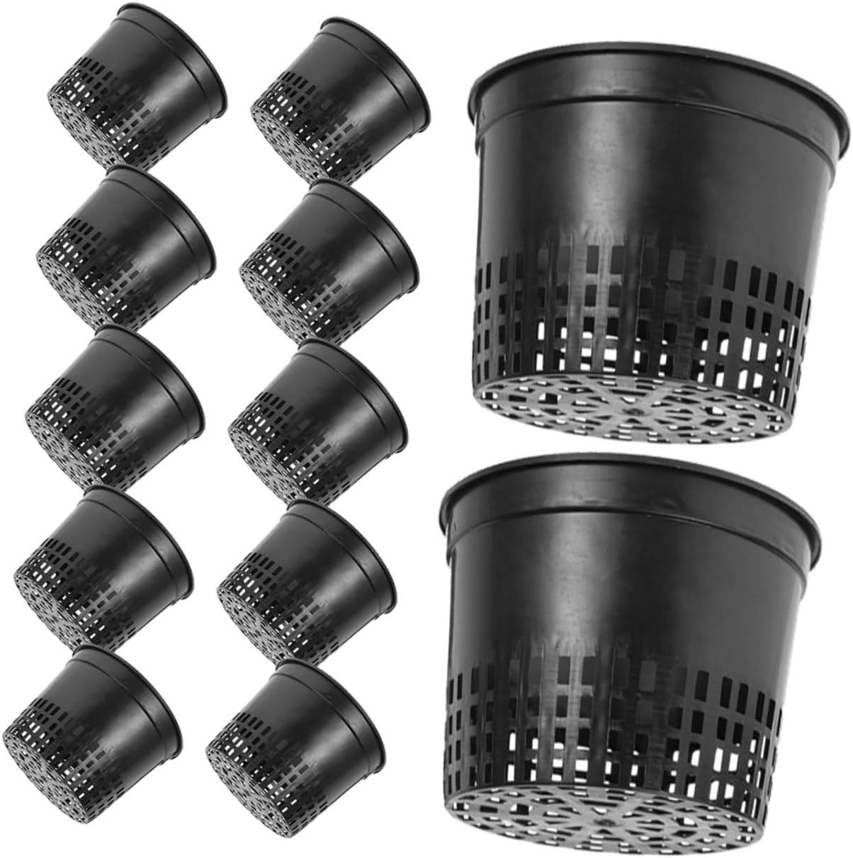 VINTORKY 12Pcs Decorative Planting Cups Garden Pots Plastic Net Pots Hydroponic Supplies Plant Baskets image number 4
