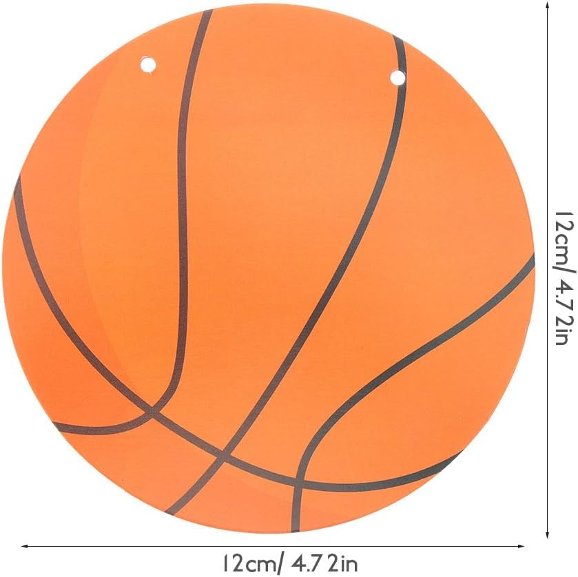 TOVINANNA Basketball Decorative Flag - 5Pcs Hanging Basketball Party Decorations for Birthday Sport Theme Banner Paper Garland for Kids Celebration image number 6