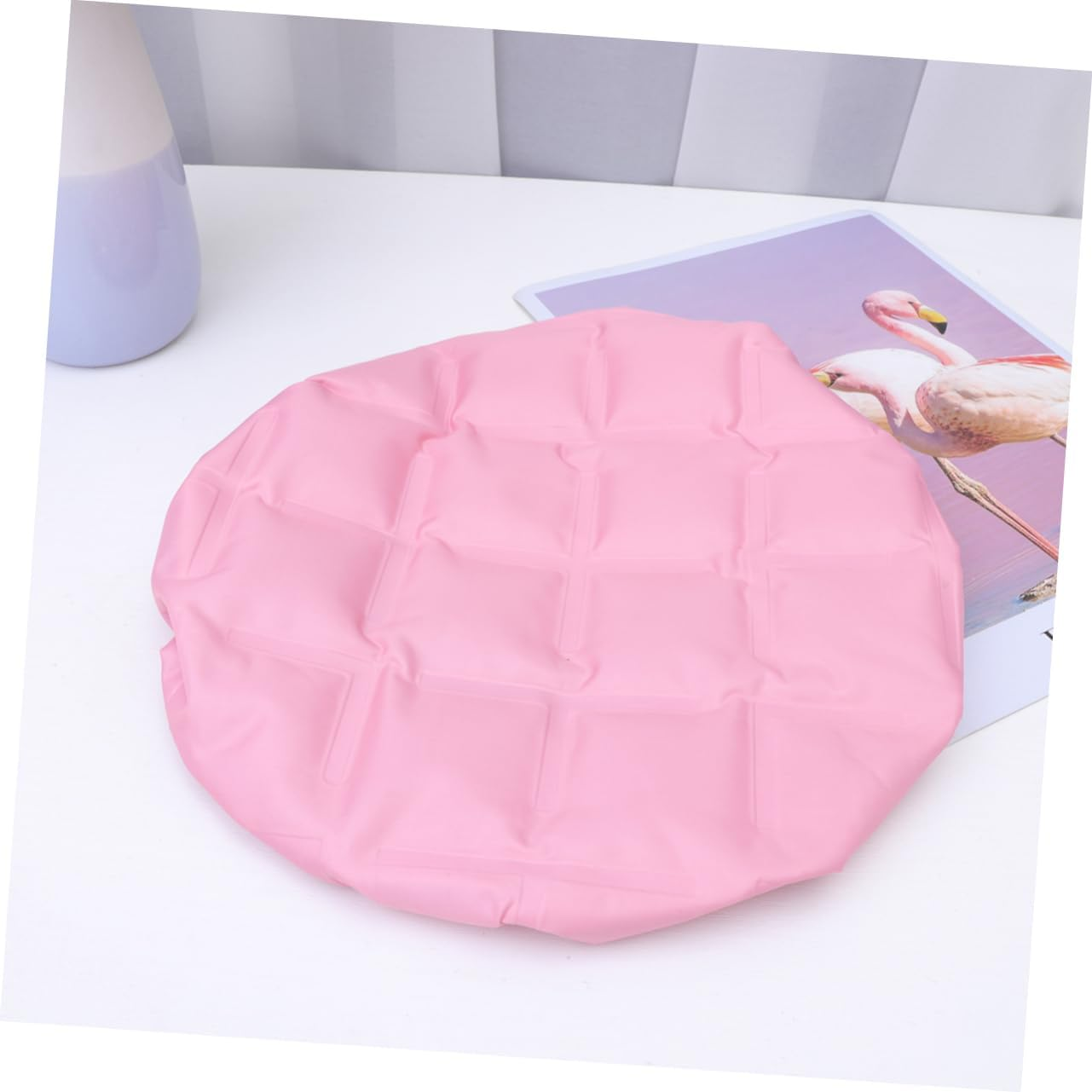 Hair Heat Cap Steamer Cap for Deep Conditioning Thermal Hair Treatment at Home or Professional Salon Use Microwave and Refrigerator Compatible Pink - Red image number 5