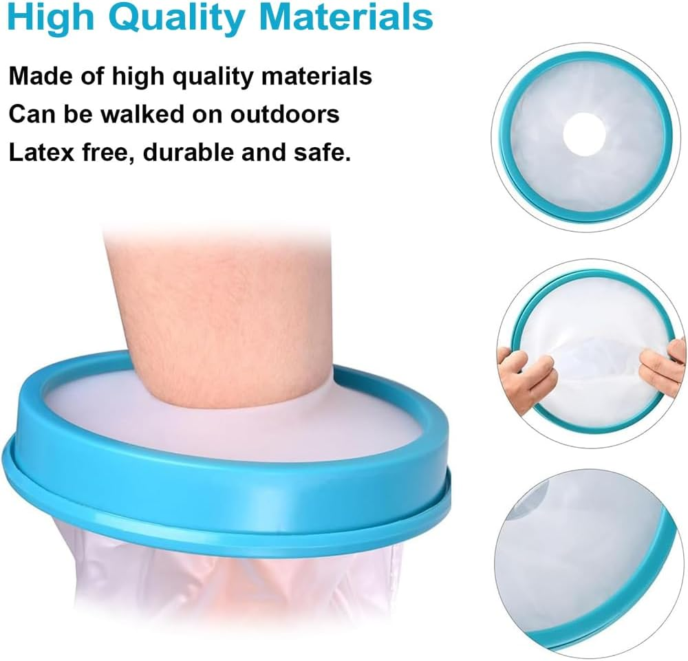 Cast Covers for Shower Leg, Waterproof Long Leg Cast Protector for Adult, Reusable Shower Leg Protector, Dressing and Bandage Protector for Shower Ankle Foot Leg after Surgery image number 3