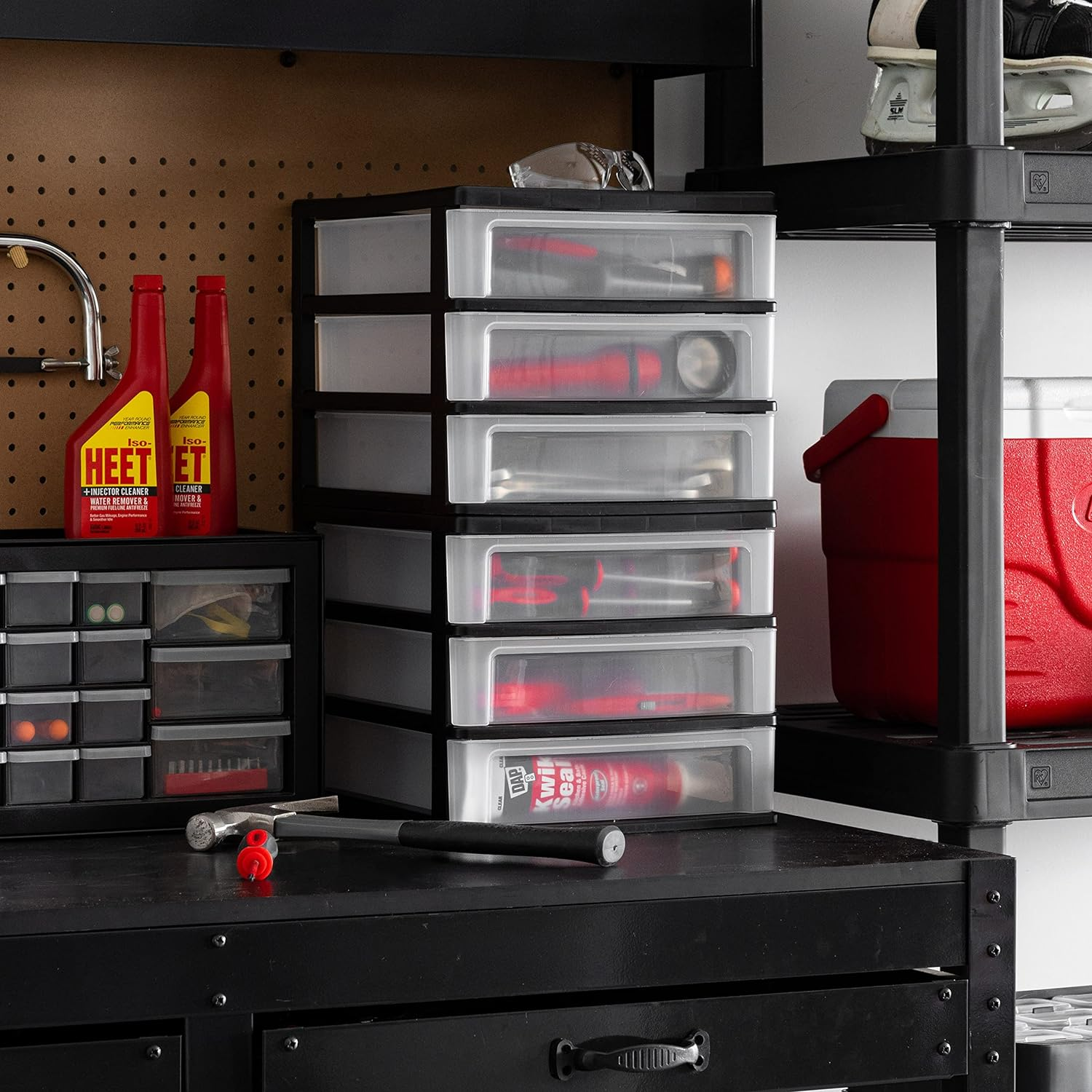 IRIS USA 3-Drawer Desktop Organizer for Office, Files & Supplies, Medium, Black, 2 Pack image number 5