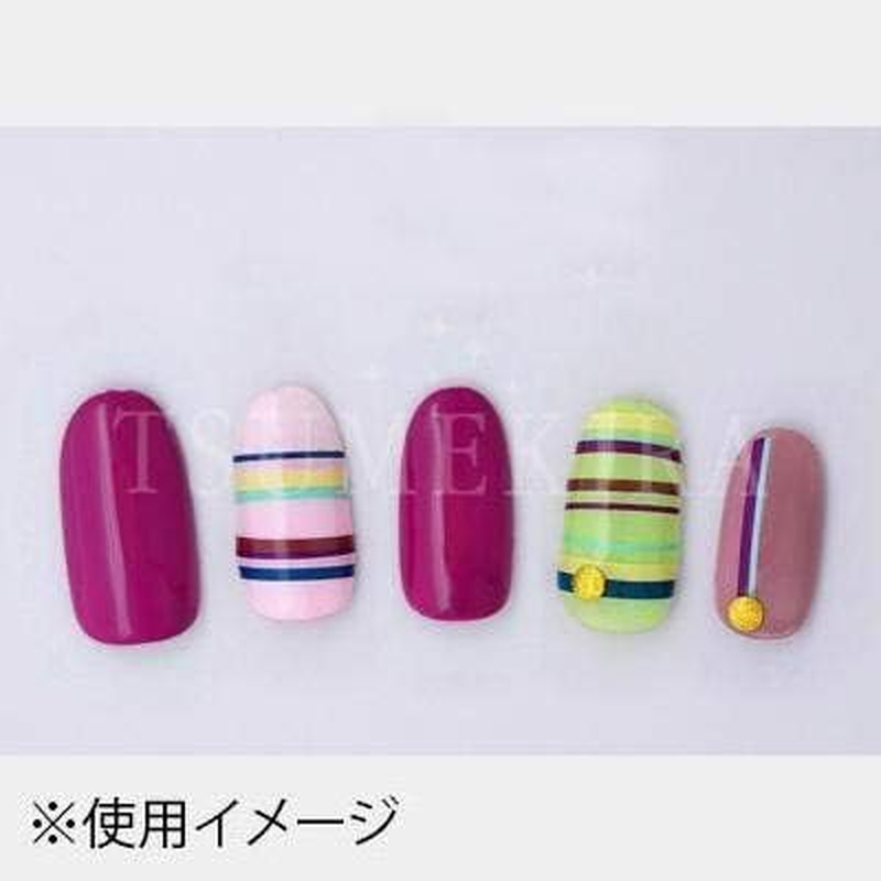 TSUMEKIRA ES-CST-102 Nail Stickers, Colorful Stripes 2 image number 3